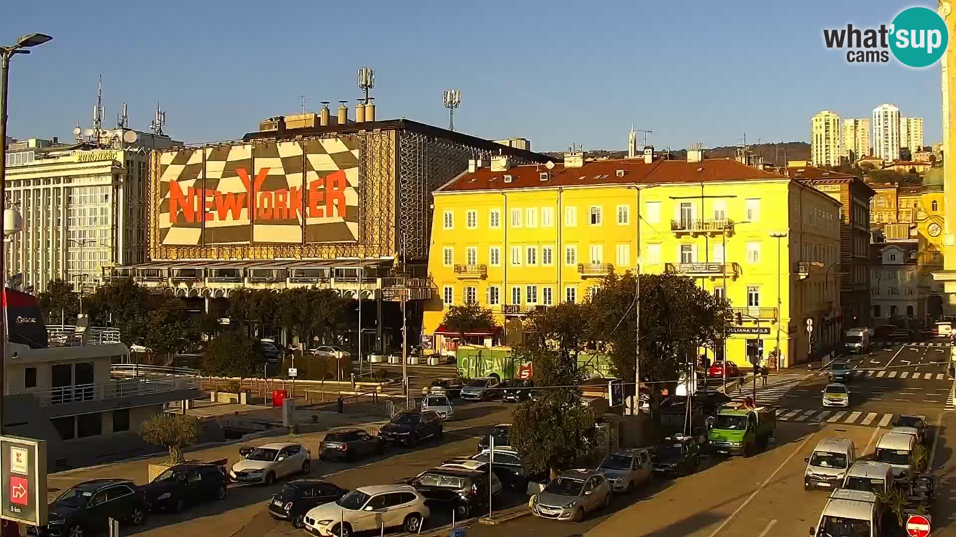 The Riva and Marina in Rijeka  – Live Webcam Croatia