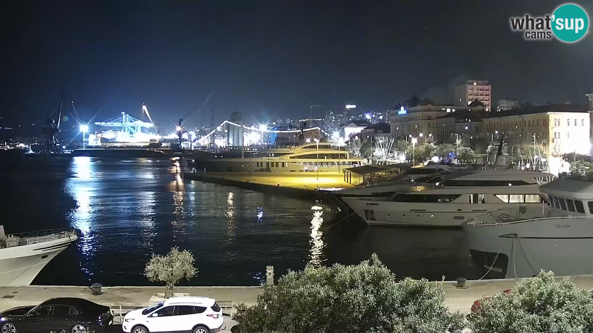 The Riva and Marina in Rijeka  – Live Webcam Croatia