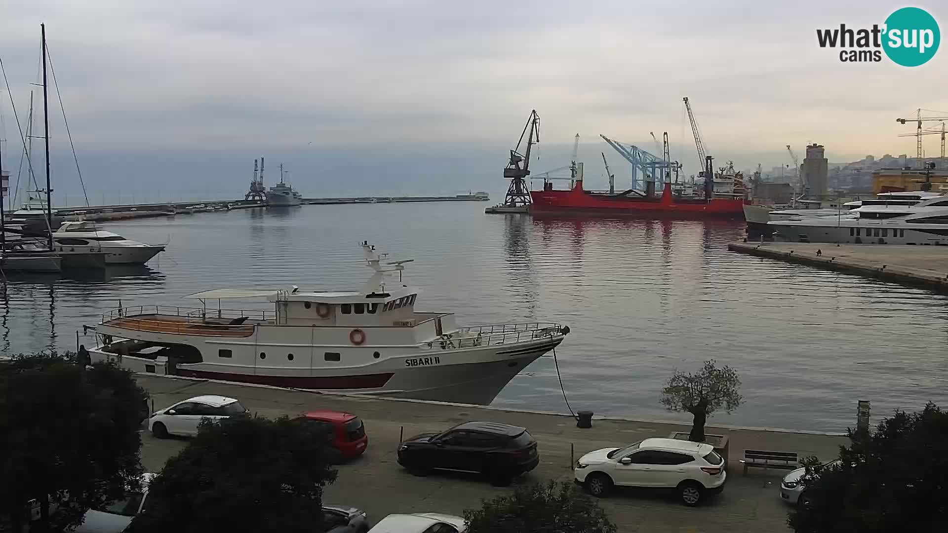 The Riva and Marina in Rijeka  – Live Webcam Croatia