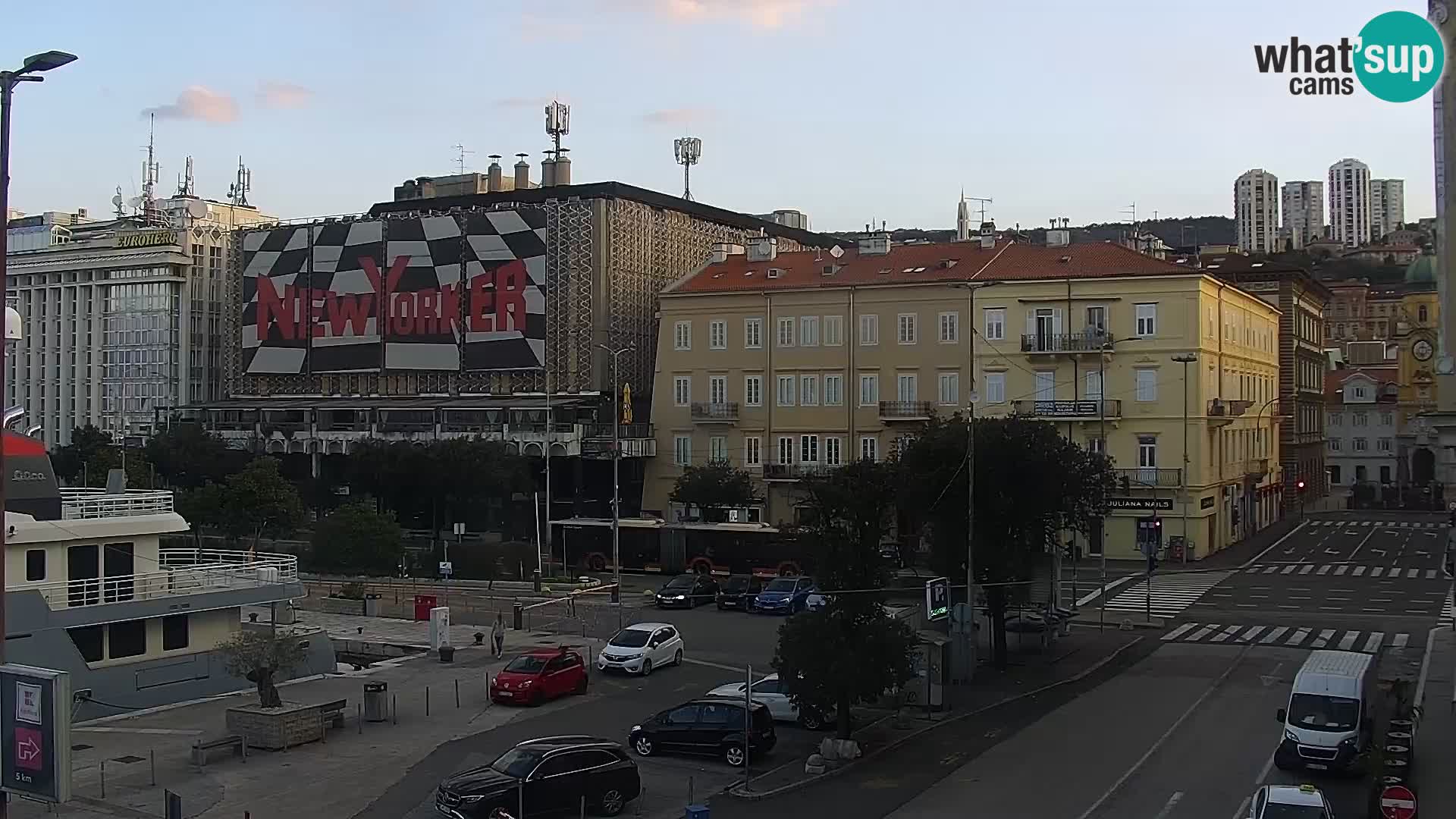 The Riva and Marina in Rijeka  – Live Webcam Croatia