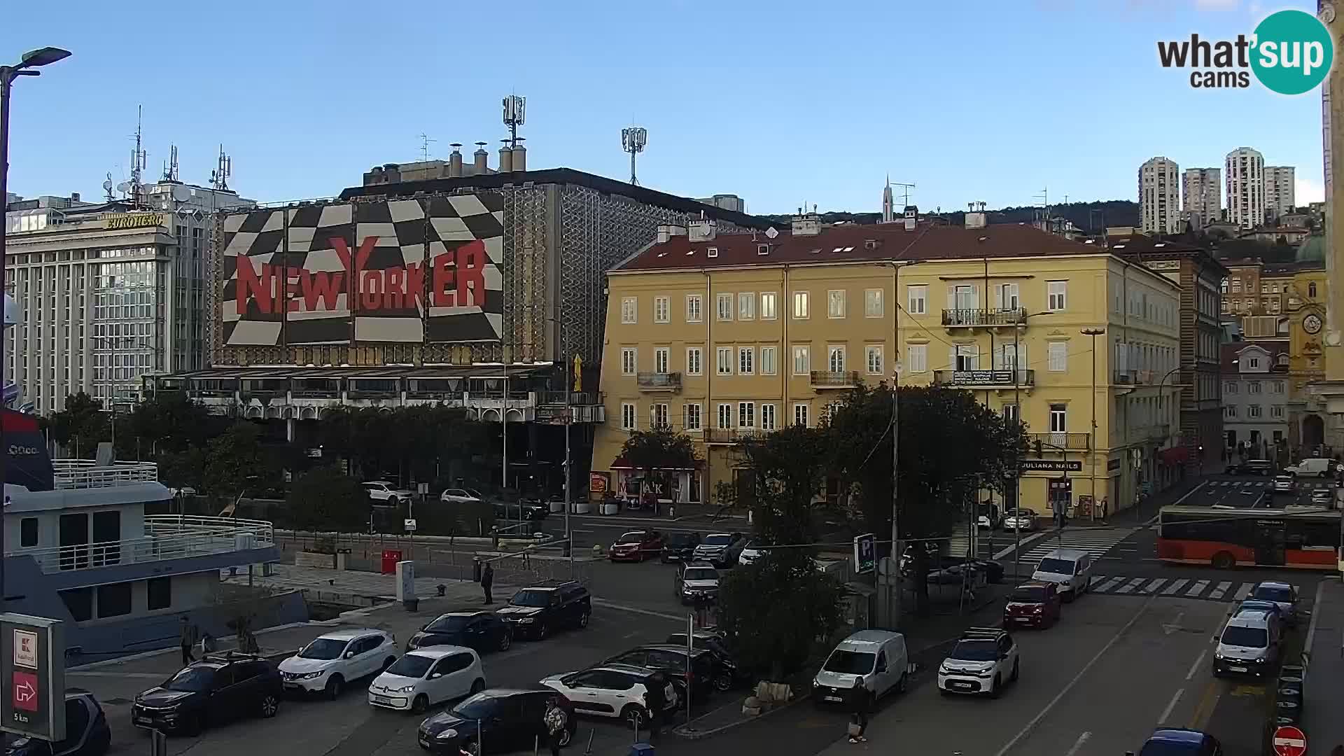 The Riva and Marina in Rijeka  – Live Webcam Croatia