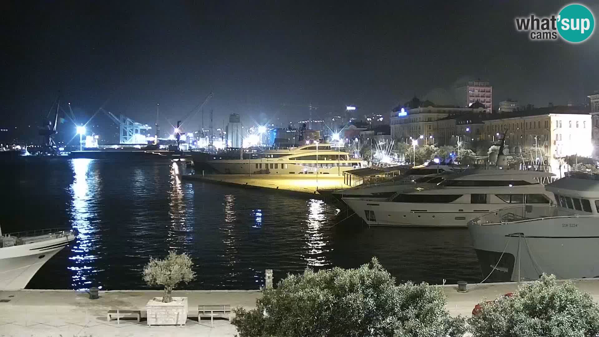 La Riva y Marina en Rijeka – Webcam en vivo Croacia