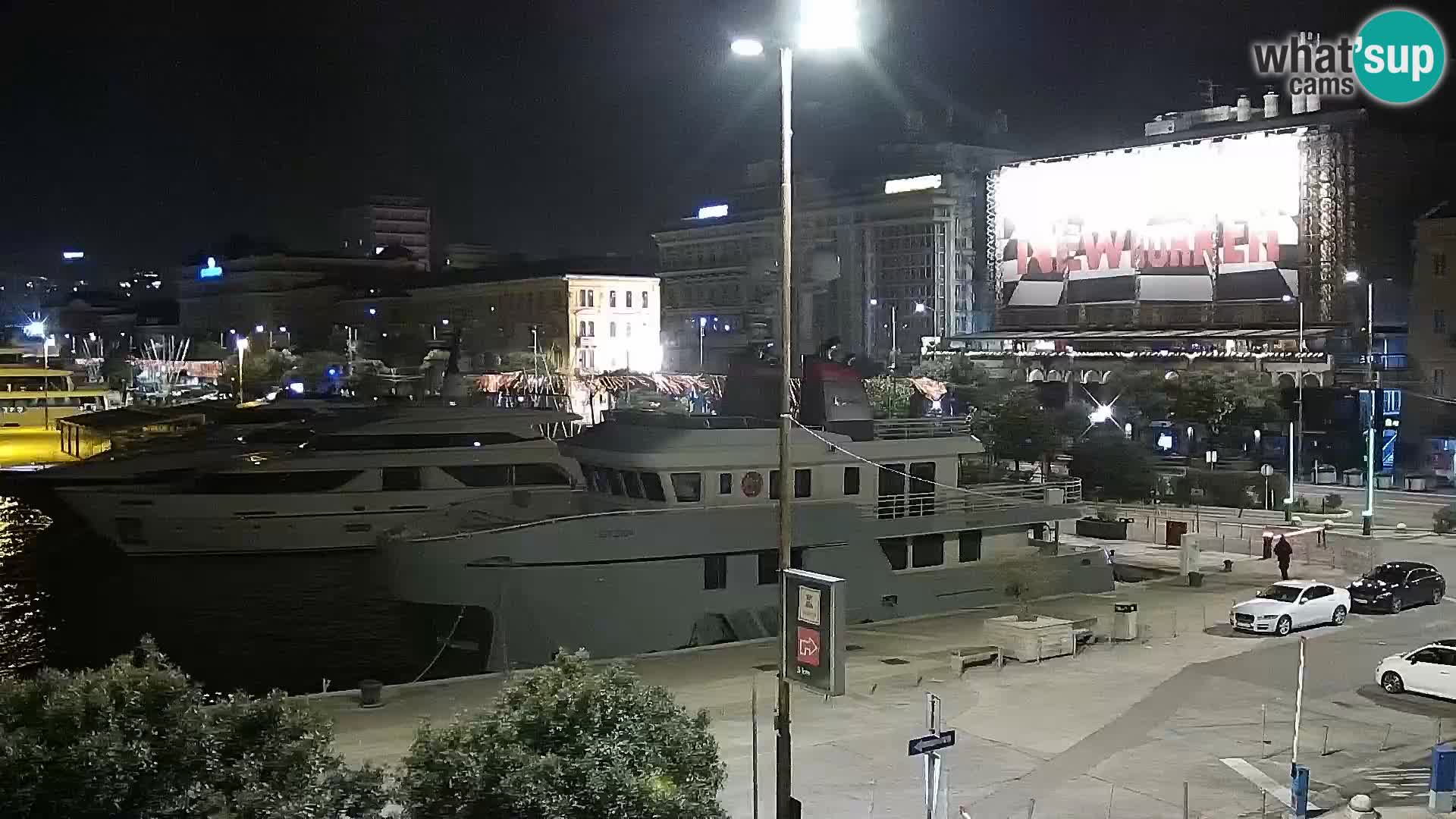 Riva in Marina v Reki – Spletna kamera v živo Hrvaška