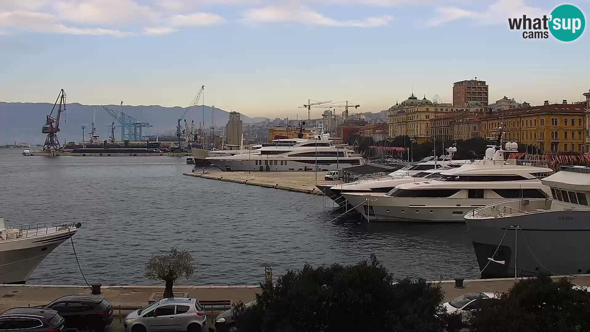 The Riva and Marina in Rijeka  – Live Webcam Croatia