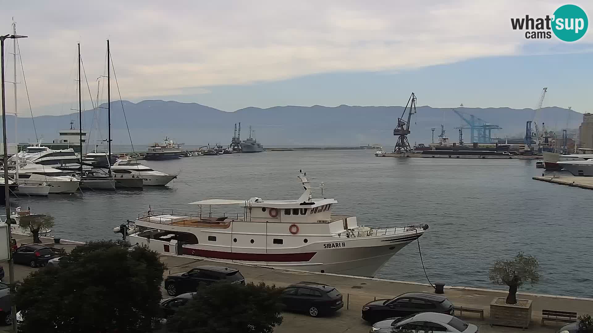 La Riva y Marina en Rijeka – Webcam en vivo Croacia
