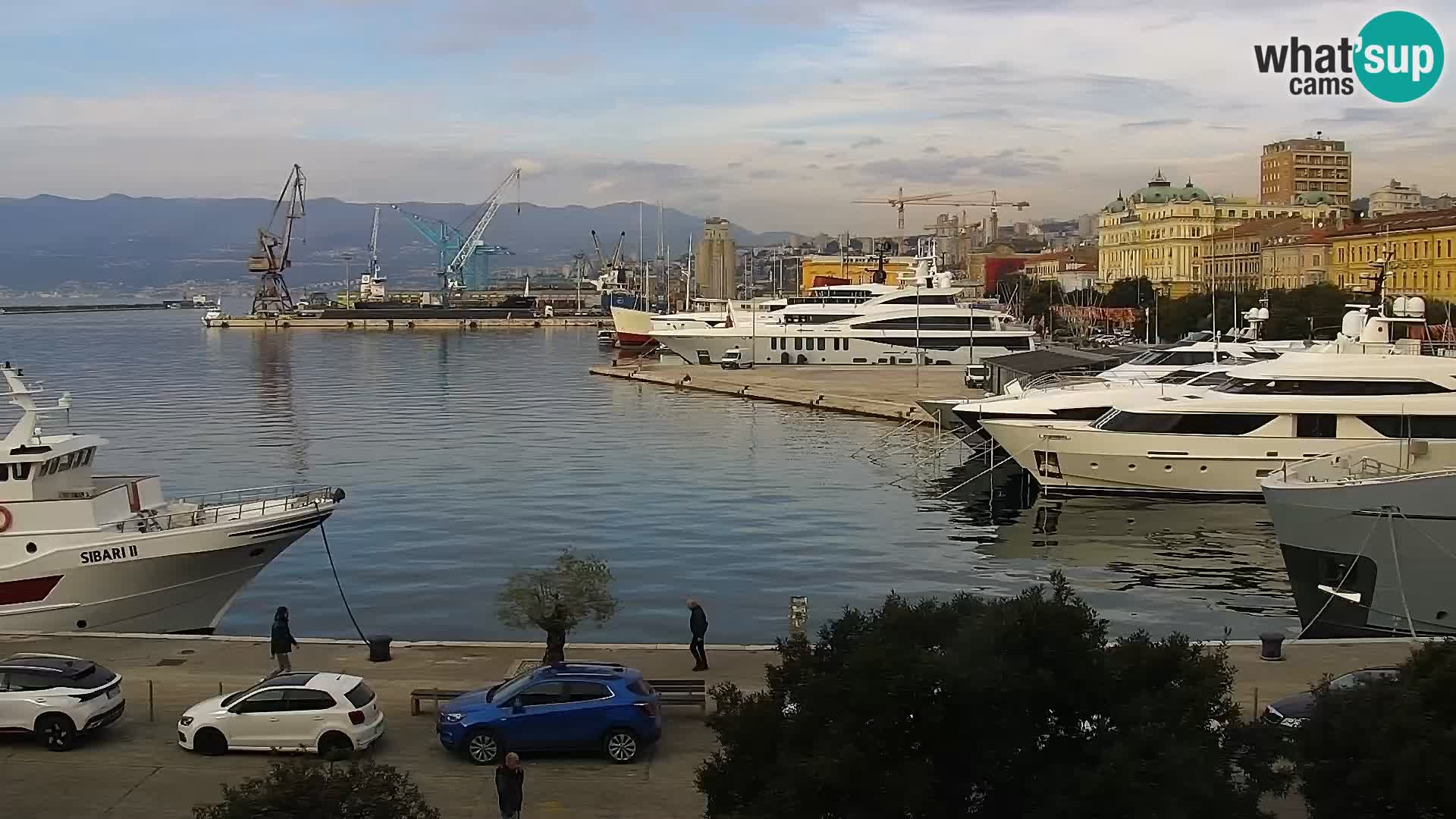 The Riva and Marina in Rijeka  – Live Webcam Croatia