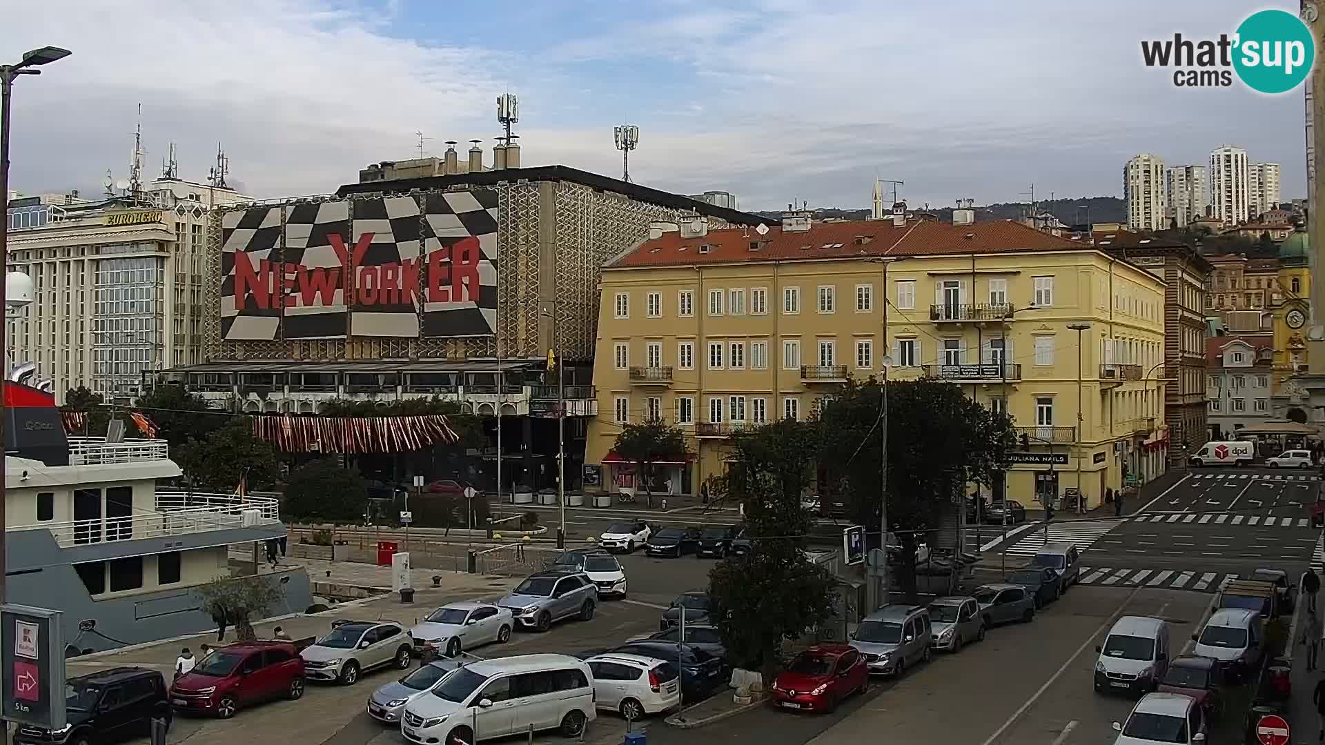 The Riva and Marina in Rijeka  – Live Webcam Croatia