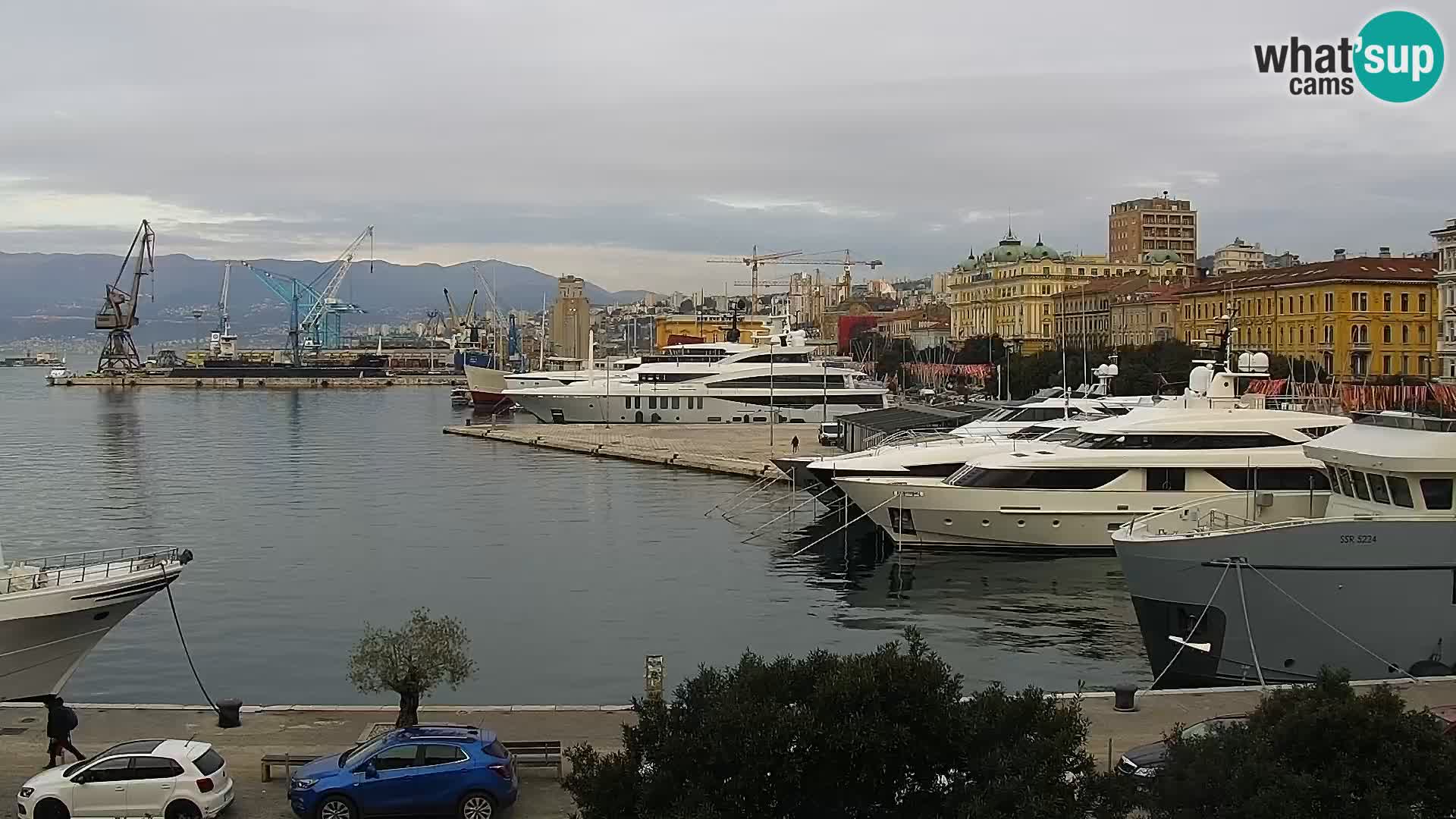 La Riva e la Marina a Rijeka (Fiume) – Live Webcam Croazia