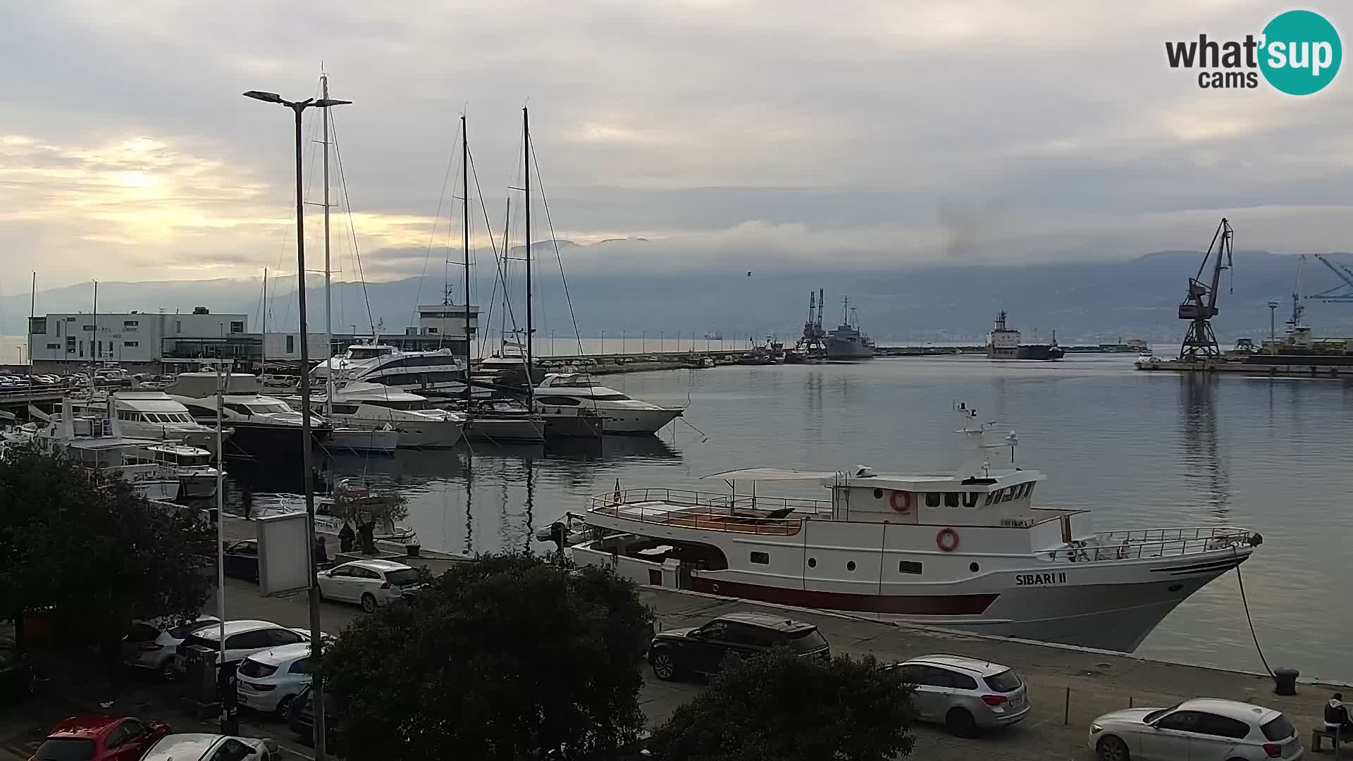 La Riva y Marina en Rijeka – Webcam en vivo Croacia