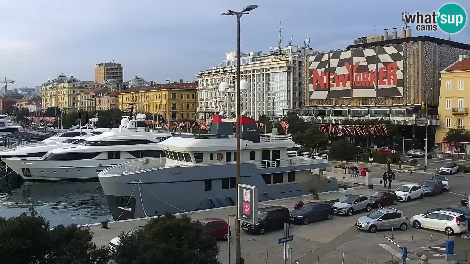 The Riva and Marina in Rijeka  – Live Webcam Croatia