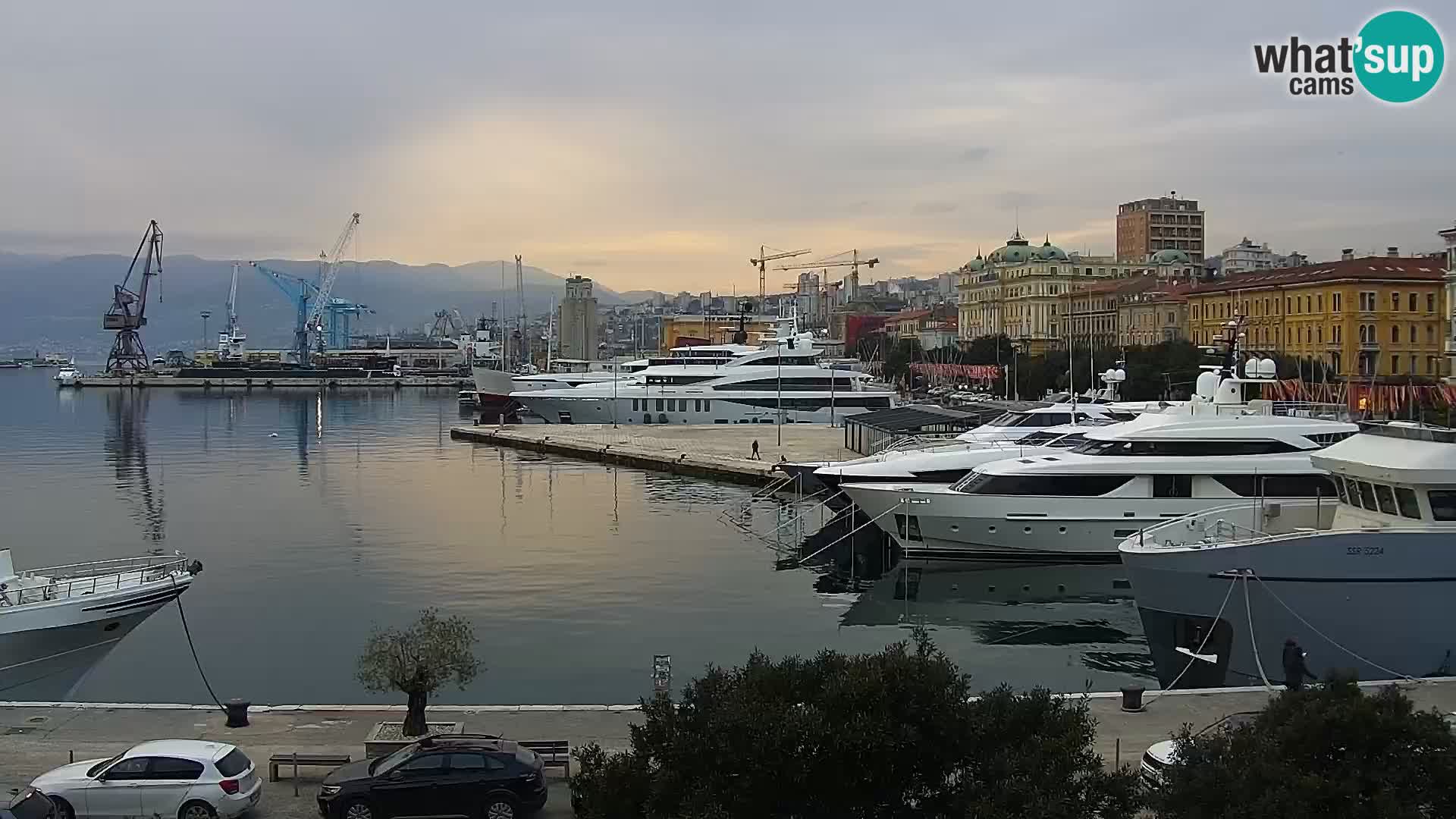 The Riva and Marina in Rijeka  – Live Webcam Croatia