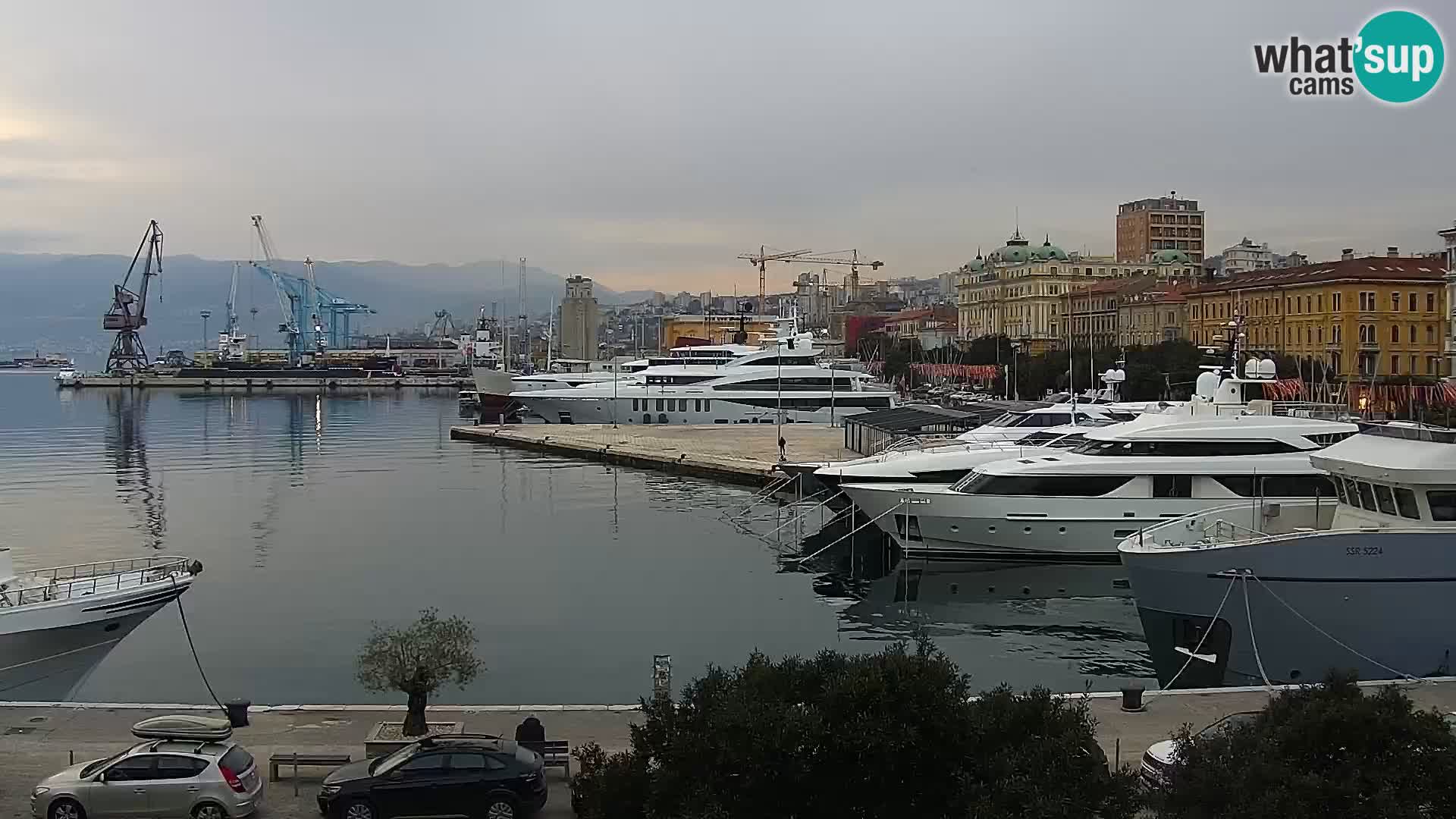 Riva i Marina u Rijeci – Web kamera uživo u Hrvatskoj