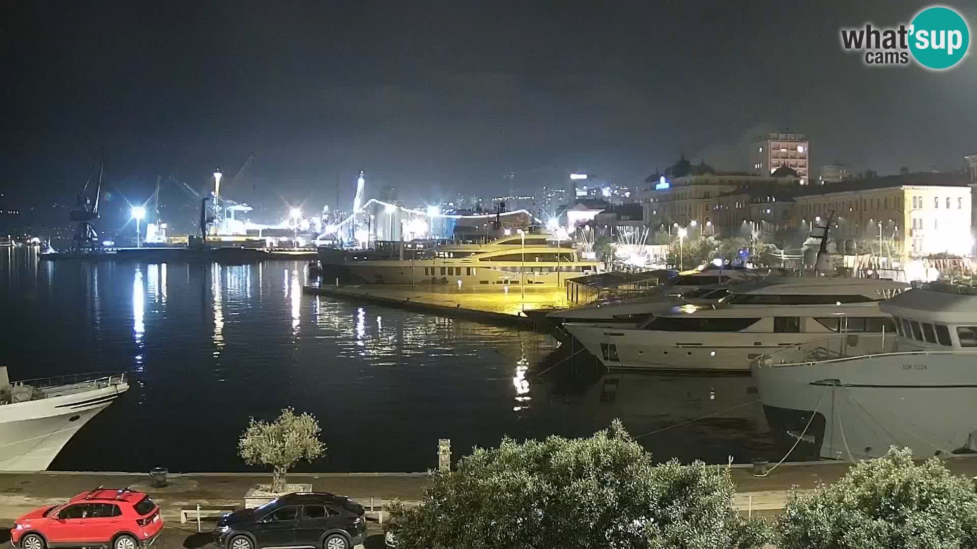 La Riva et Marina à Rijeka – Live Webcam Croatie