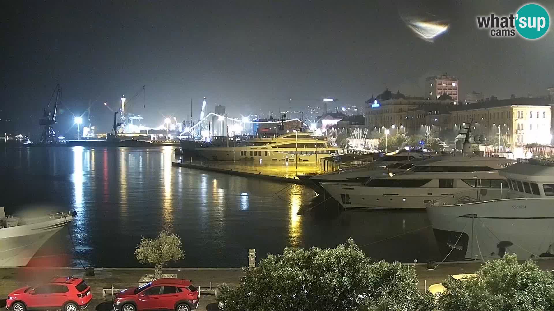 The Riva and Marina in Rijeka  – Live Webcam Croatia
