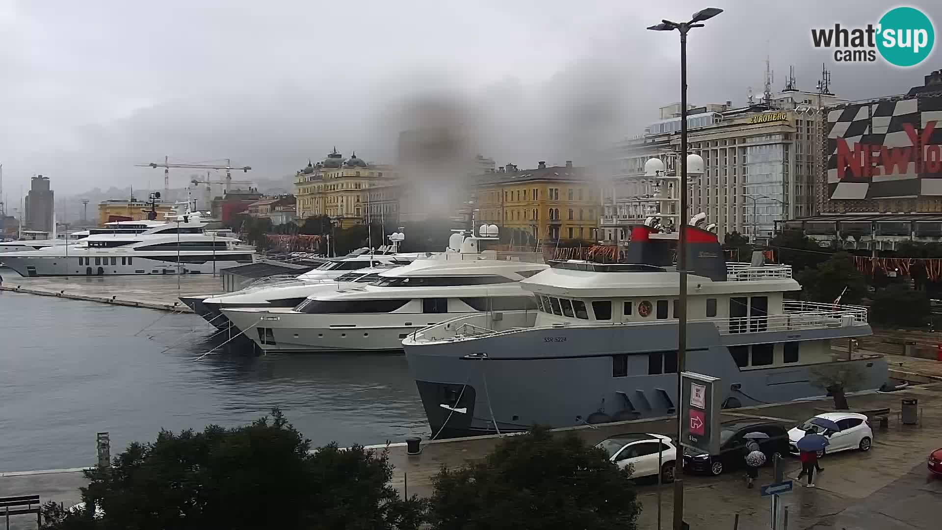 The Riva and Marina in Rijeka  – Live Webcam Croatia