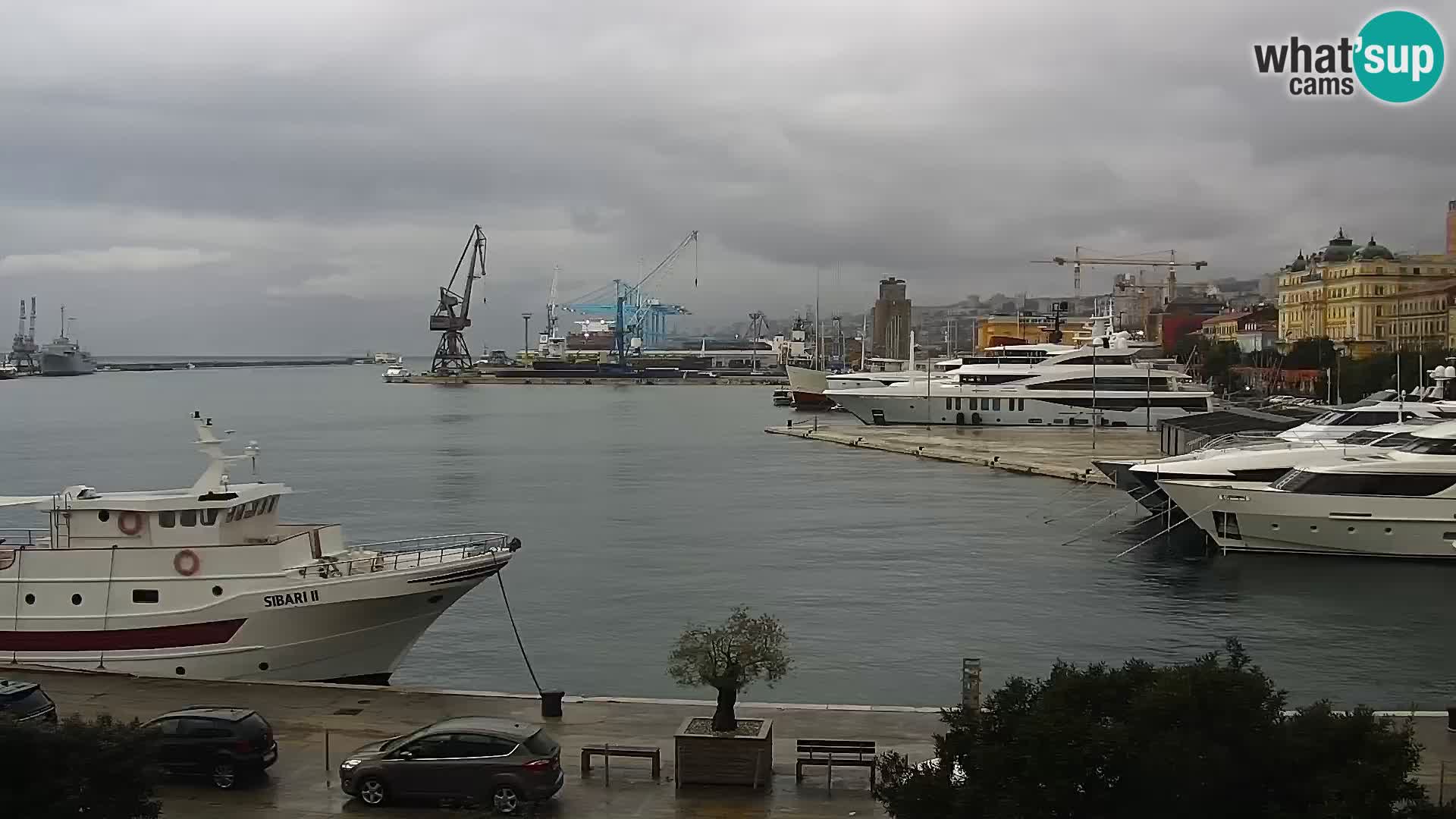 The Riva and Marina in Rijeka  – Live Webcam Croatia