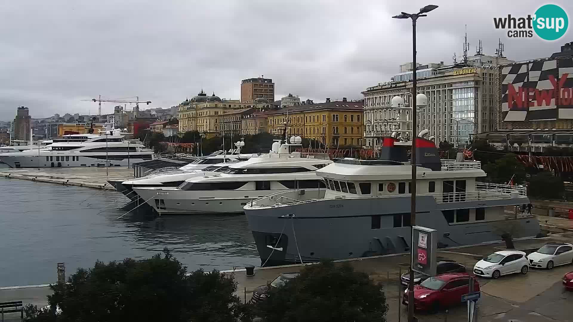 Die Riva und Marina in Rijeka – Live Webcam Kroatien