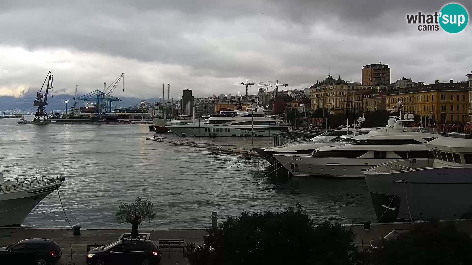 The Riva and Marina in Rijeka  – Live Webcam Croatia