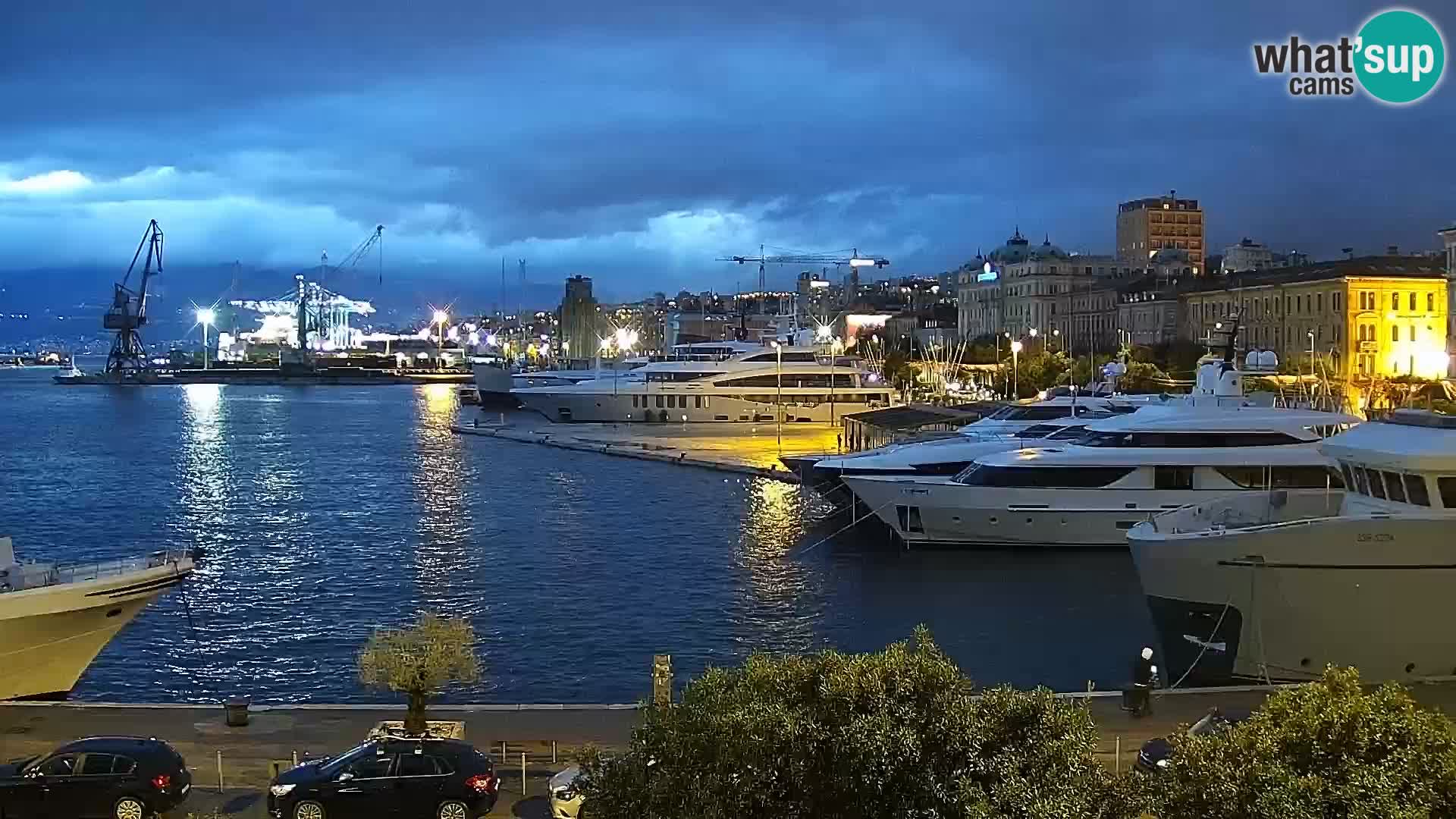 The Riva and Marina in Rijeka  – Live Webcam Croatia