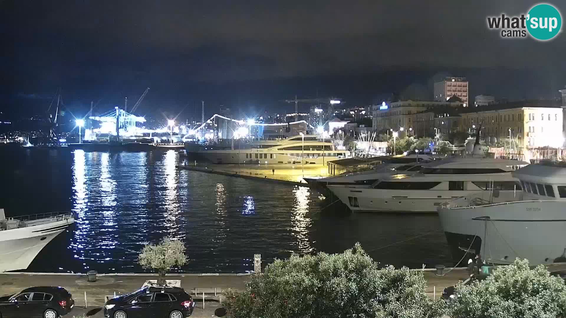 La Riva et Marina à Rijeka – Live Webcam Croatie