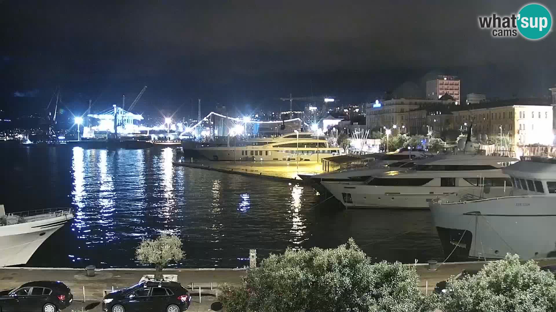 The Riva and Marina in Rijeka  – Live Webcam Croatia