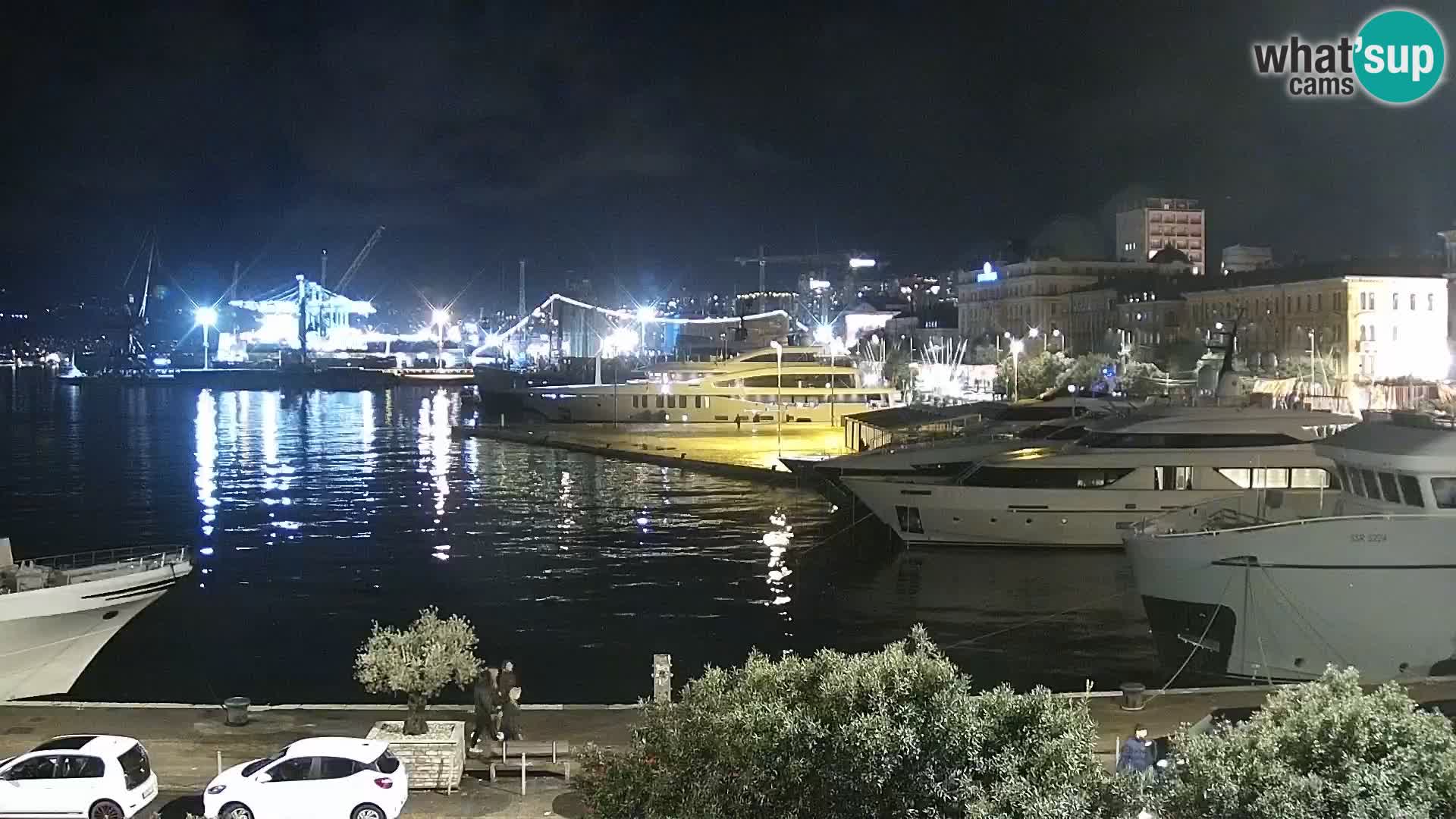 Die Riva und Marina in Rijeka – Live Webcam Kroatien