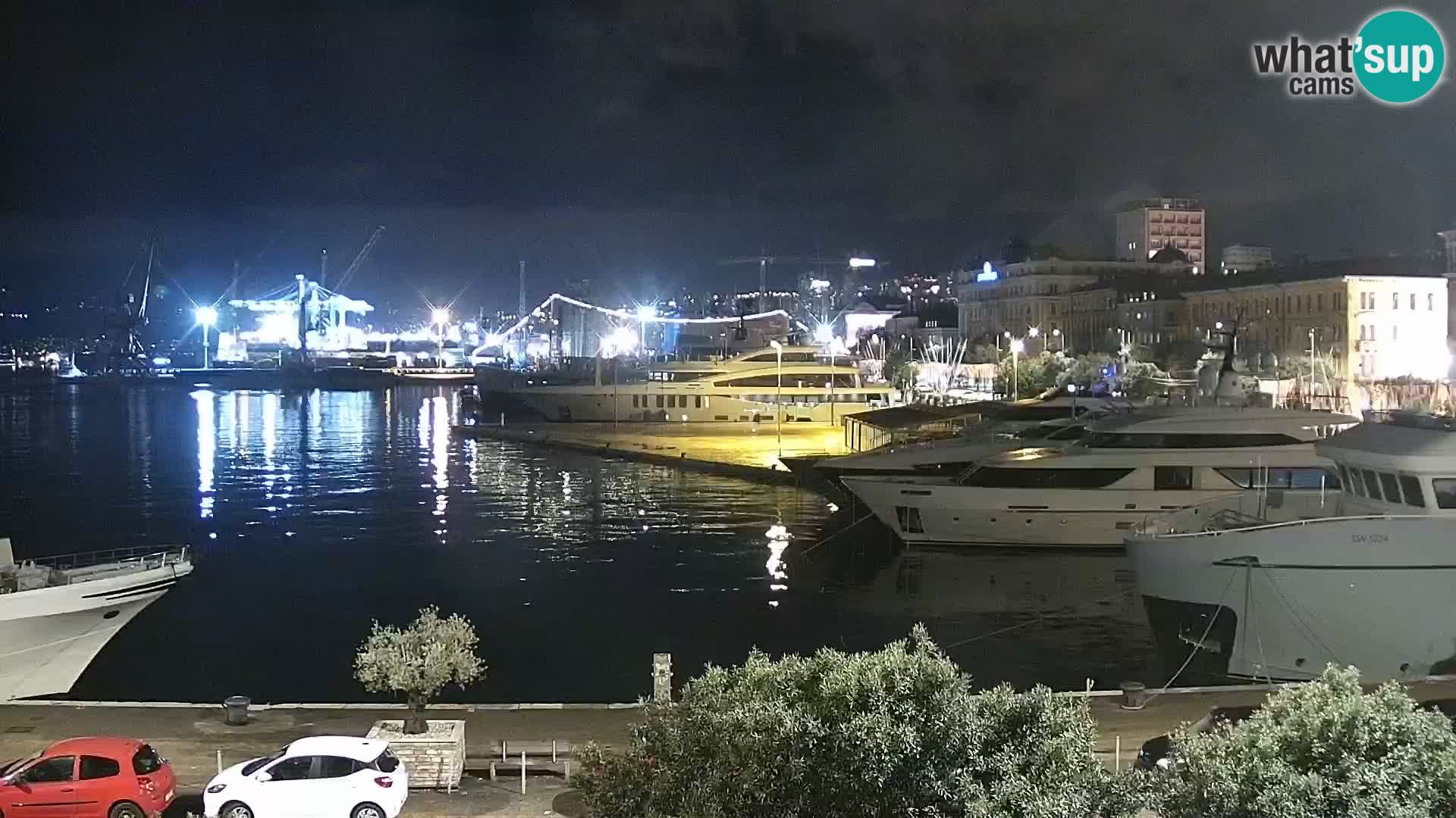 The Riva and Marina in Rijeka  – Live Webcam Croatia