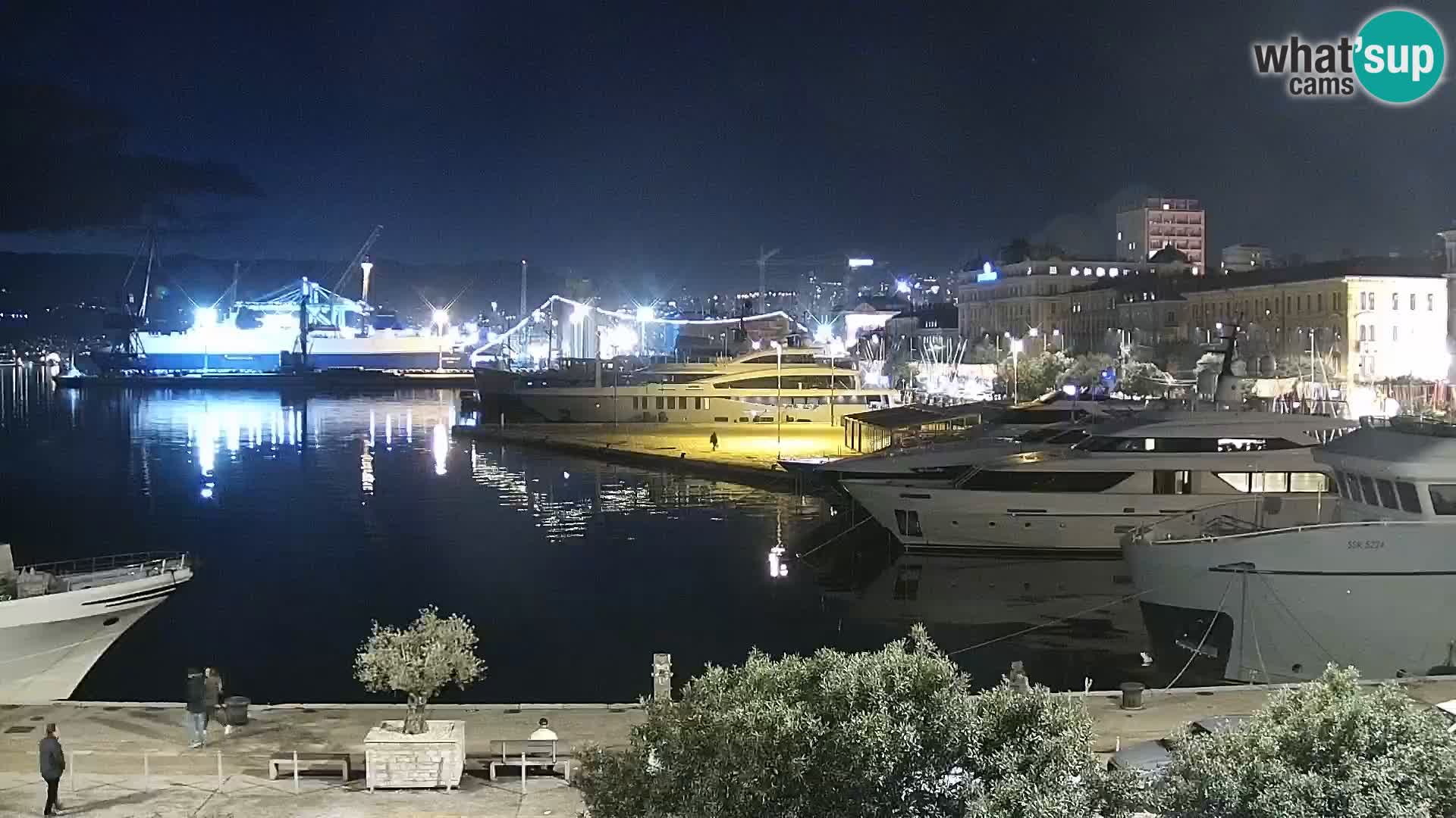 La Riva y Marina en Rijeka – Webcam en vivo Croacia