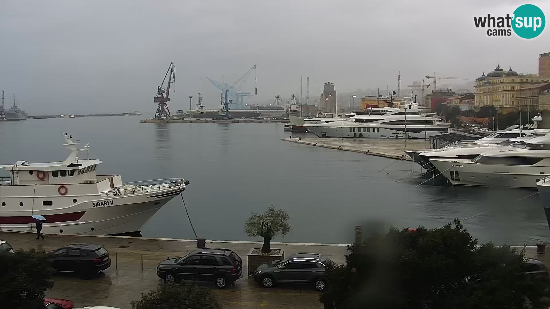 The Riva and Marina in Rijeka  – Live Webcam Croatia