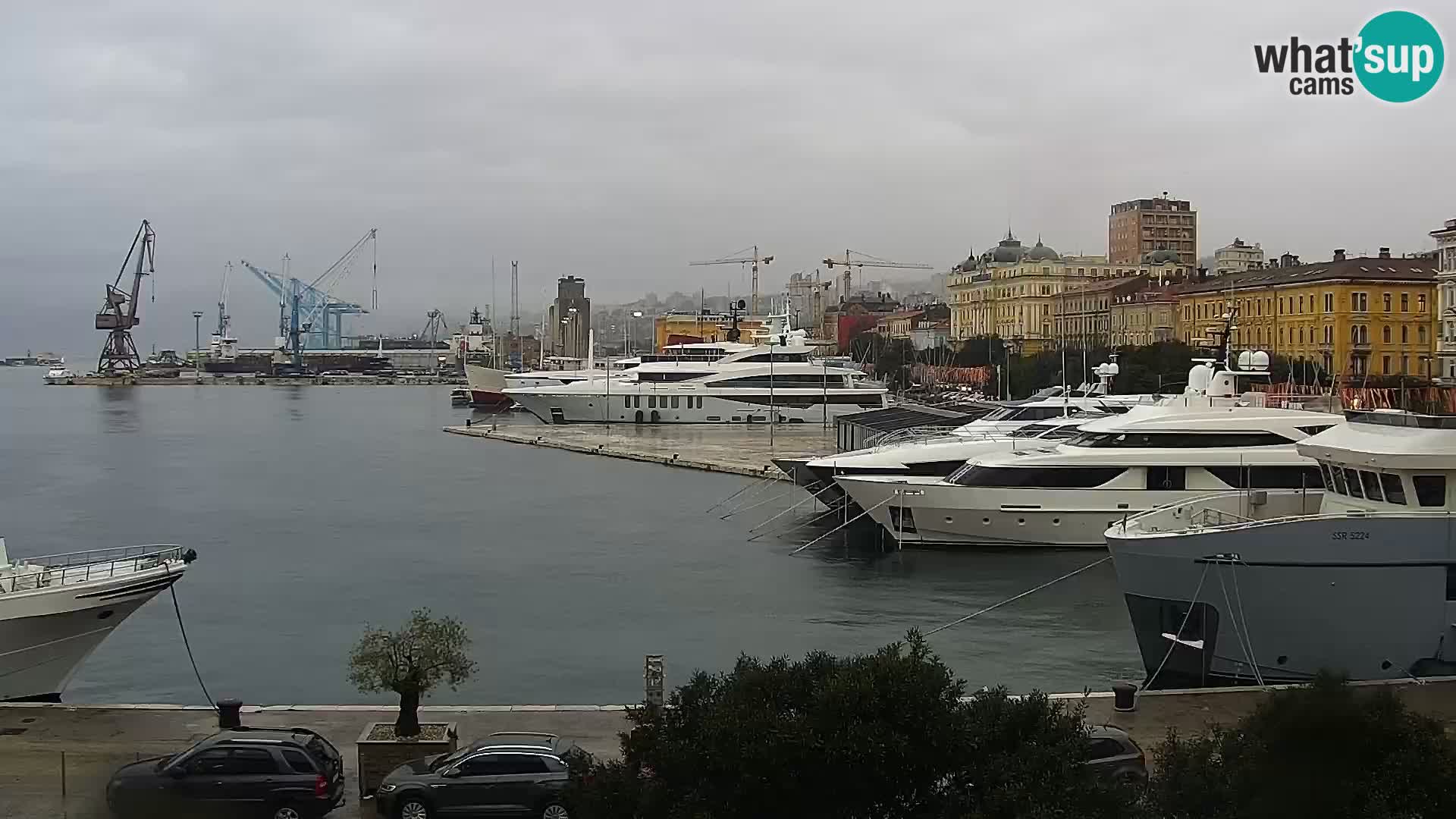 The Riva and Marina in Rijeka  – Live Webcam Croatia