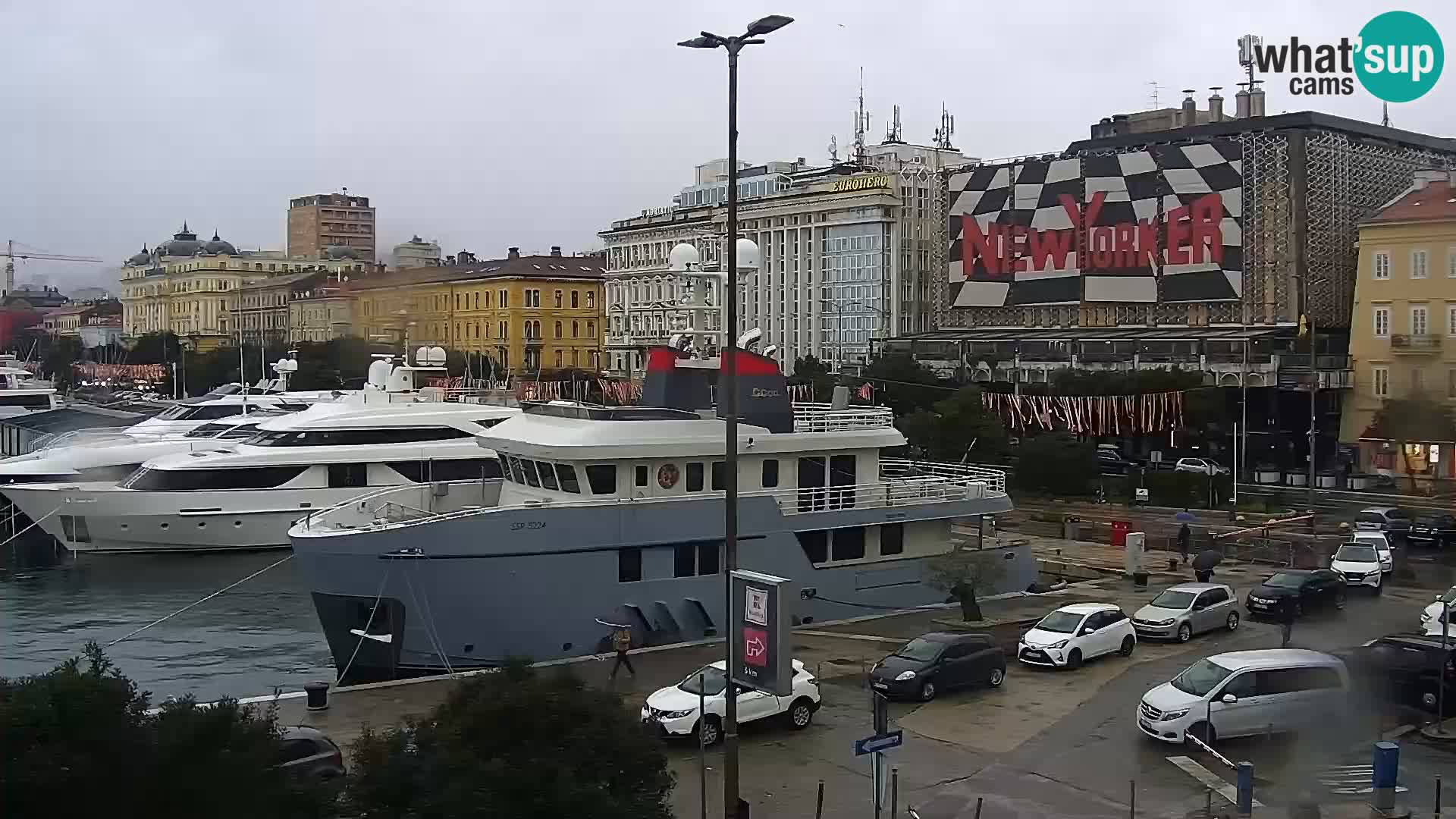 The Riva and Marina in Rijeka  – Live Webcam Croatia