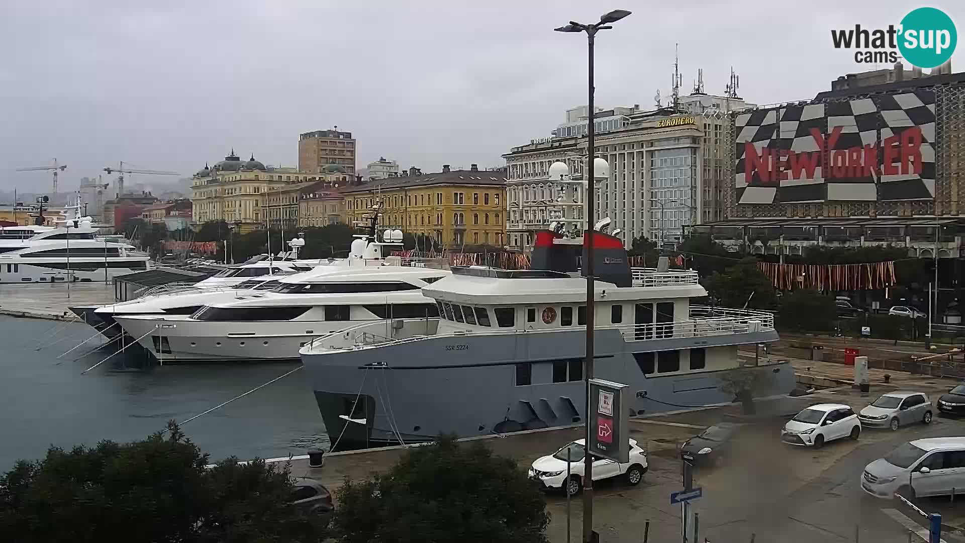 La Riva et Marina à Rijeka – Live Webcam Croatie
