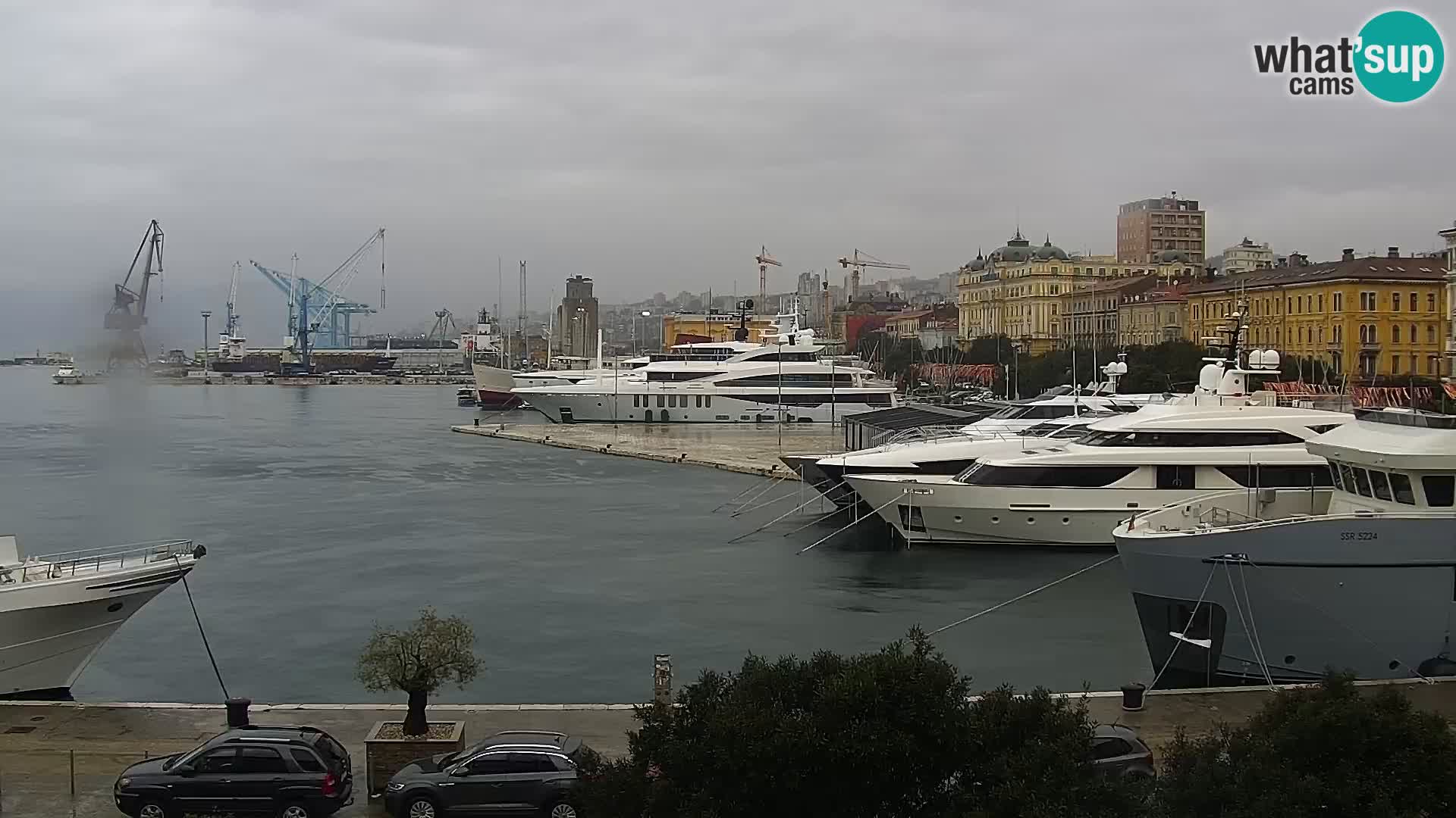 Riva in Marina v Reki – Spletna kamera v živo Hrvaška