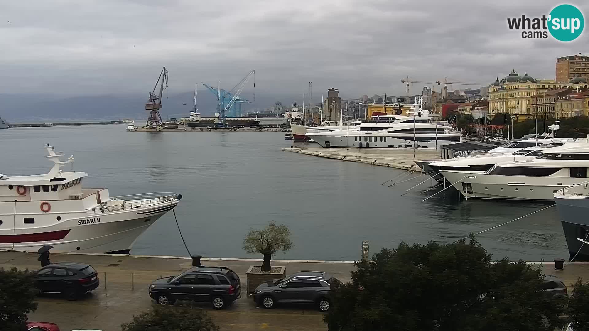The Riva and Marina in Rijeka  – Live Webcam Croatia