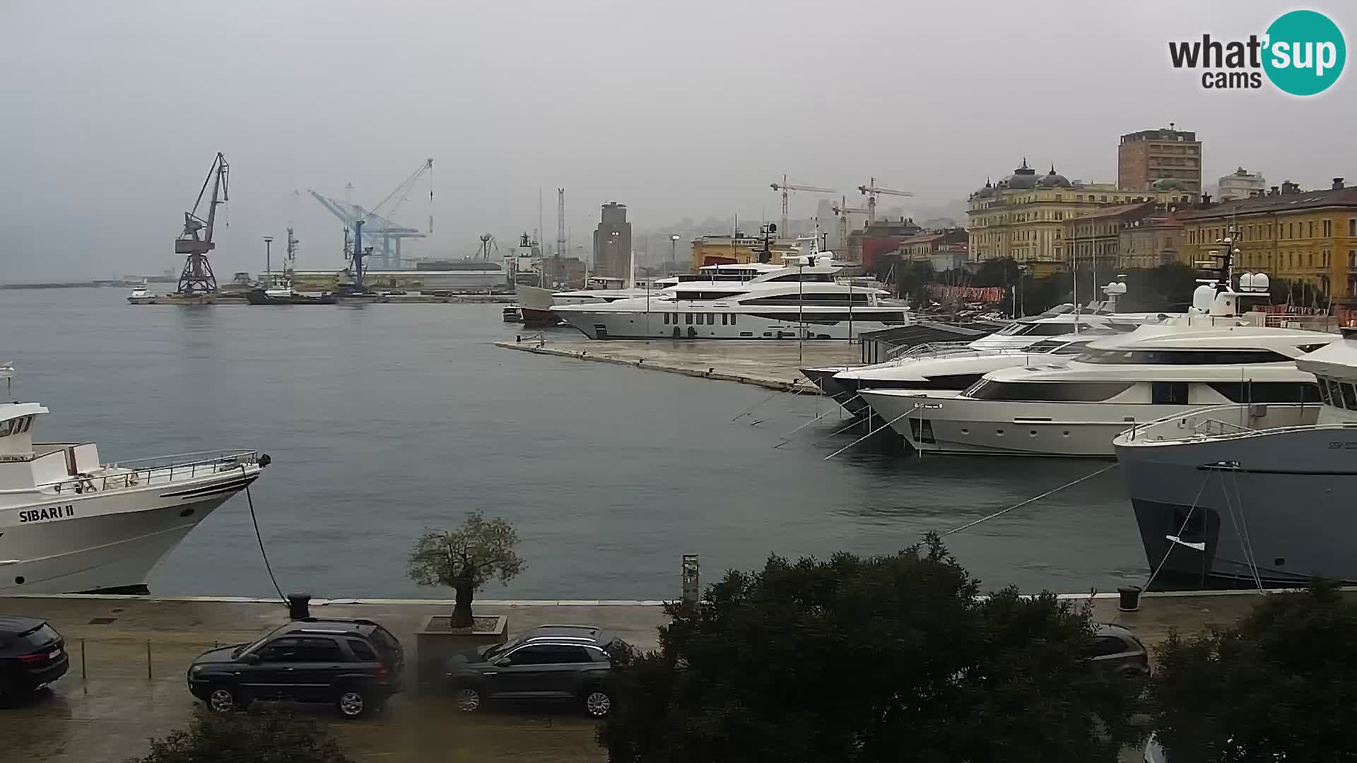 The Riva and Marina in Rijeka  – Live Webcam Croatia