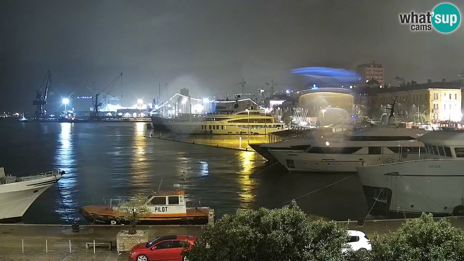 The Riva and Marina in Rijeka – Live Webcam Croatia