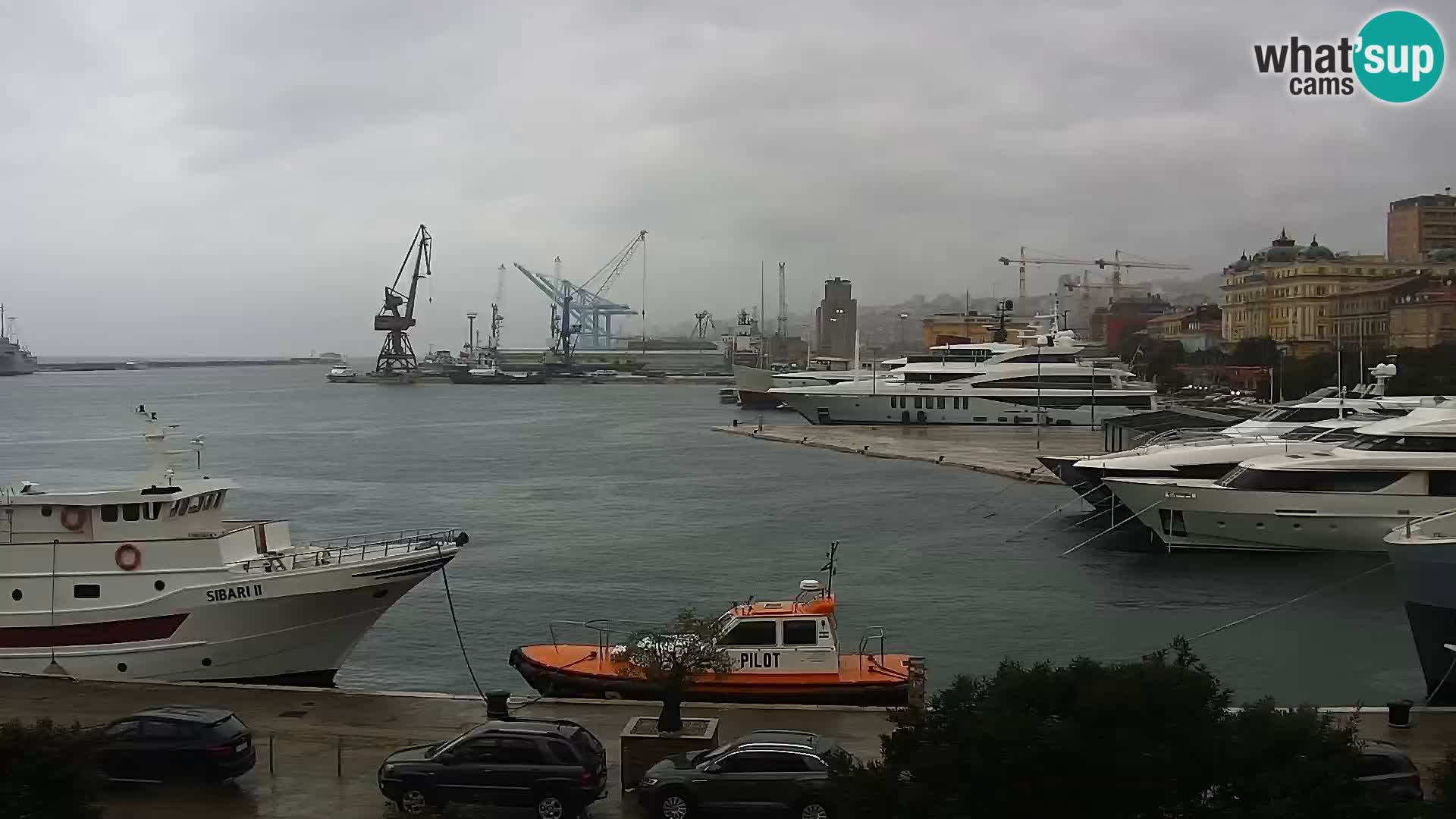 Die Riva und Marina in Rijeka – Live Webcam Kroatien