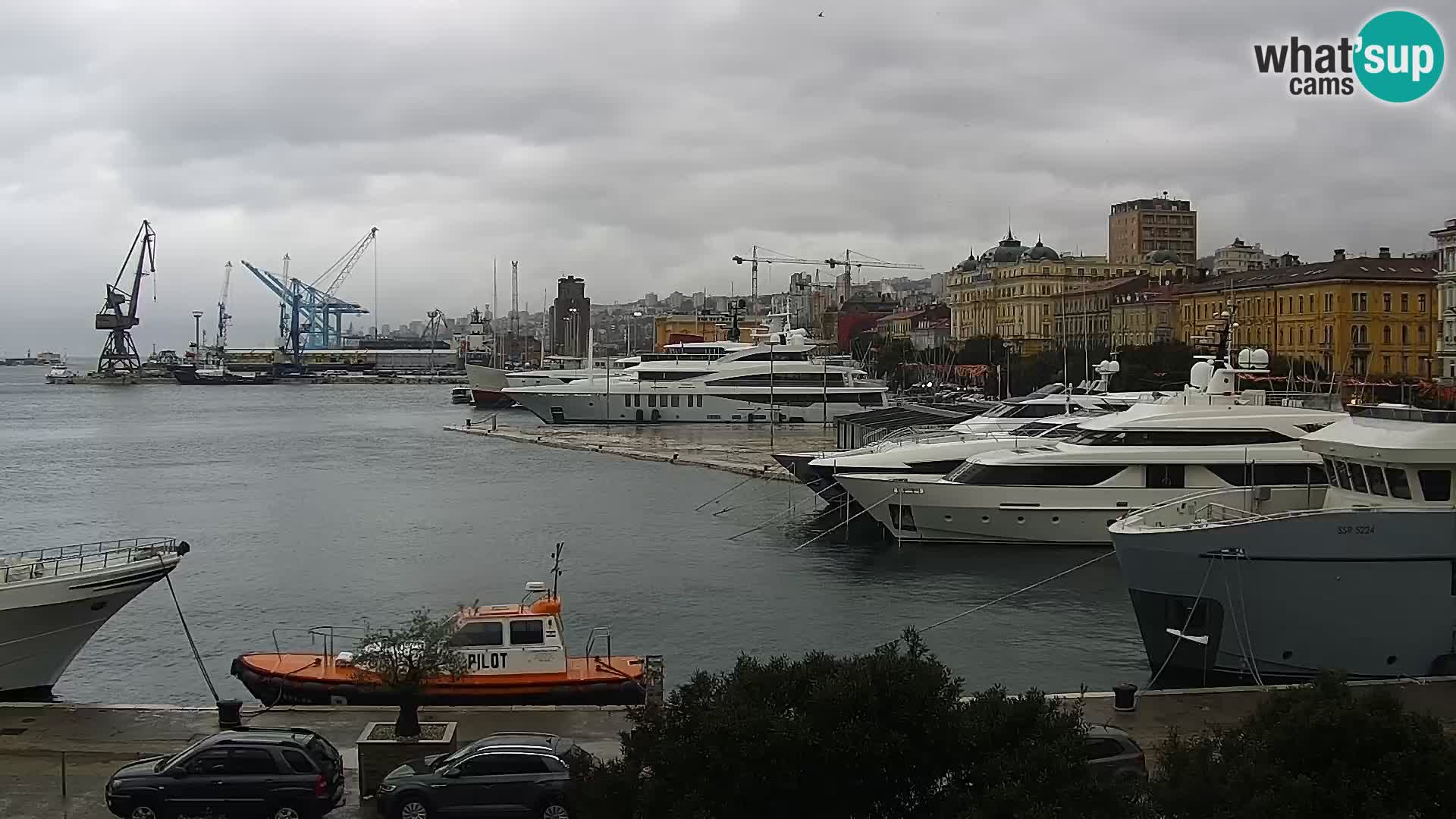 La Riva et Marina à Rijeka – Live Webcam Croatie