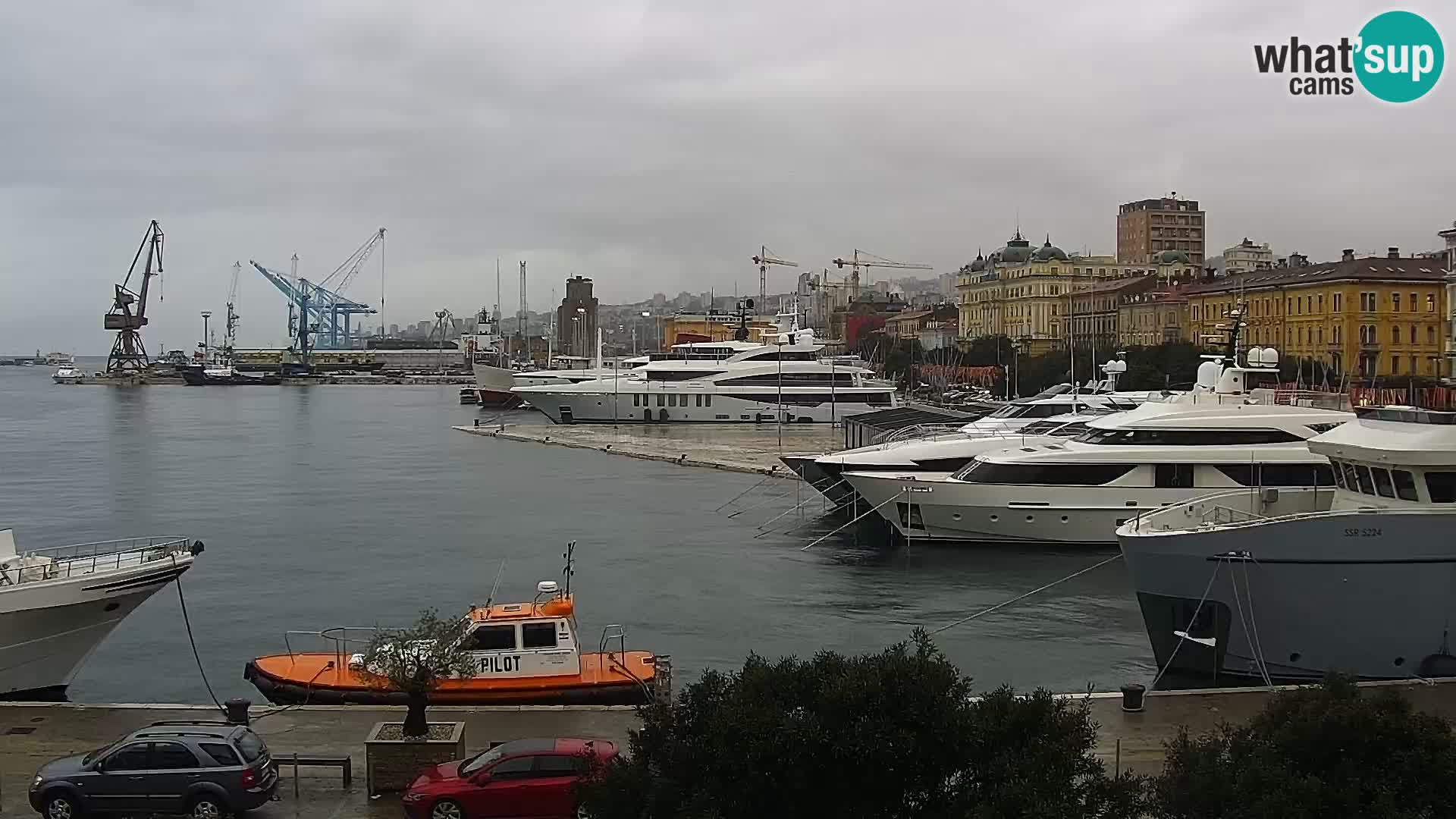 The Riva and Marina in Rijeka  – Live Webcam Croatia