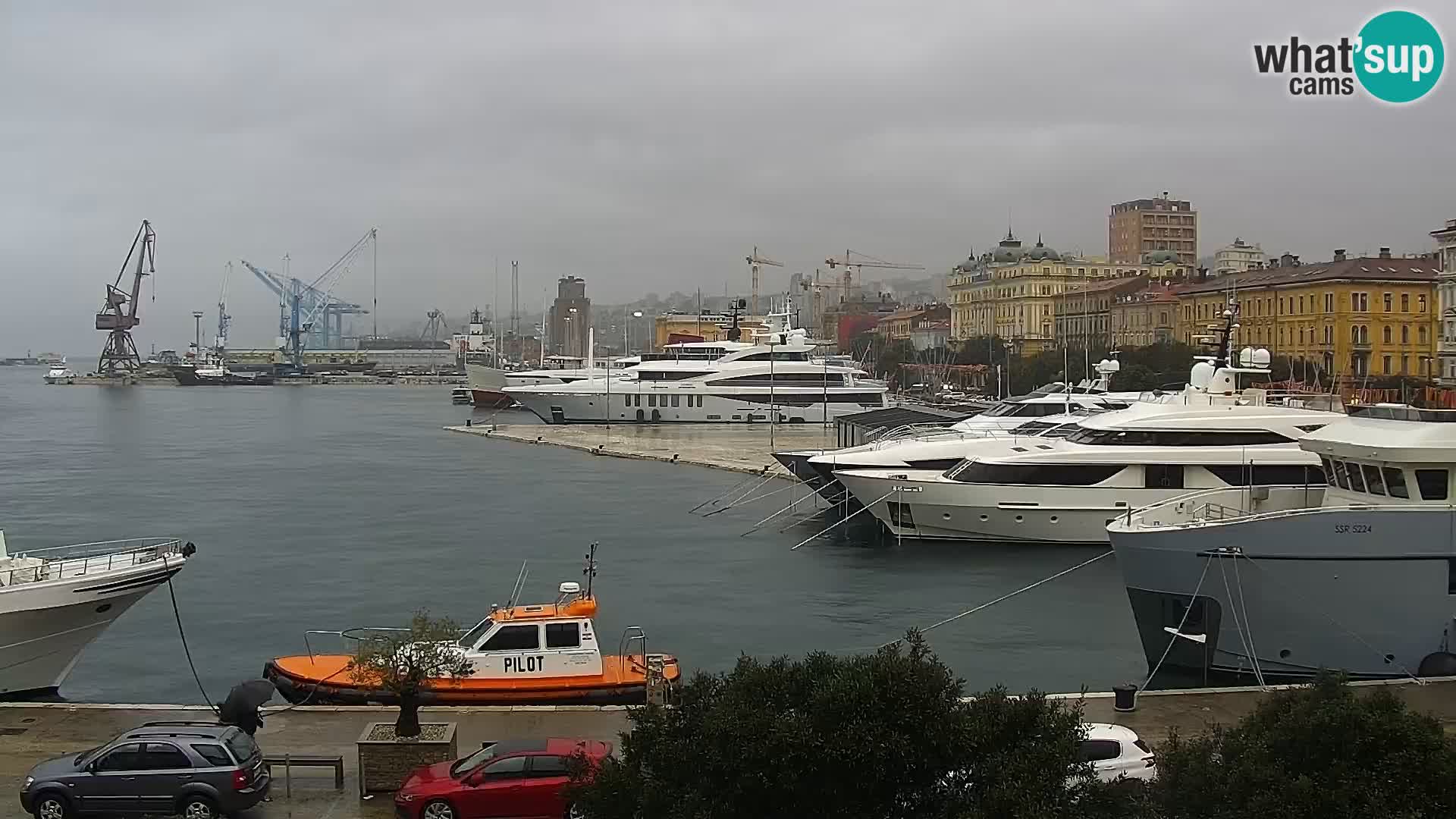 The Riva and Marina in Rijeka  – Live Webcam Croatia
