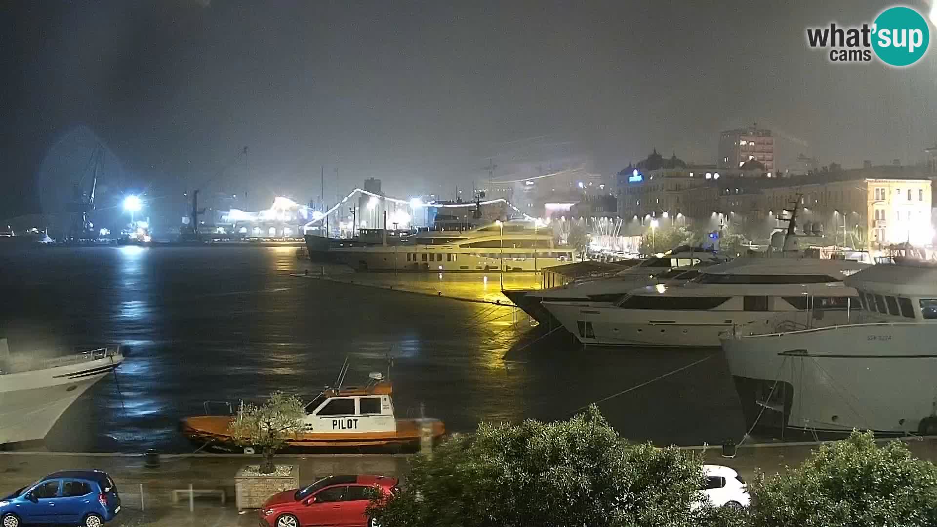The Riva and Marina in Rijeka  – Live Webcam Croatia