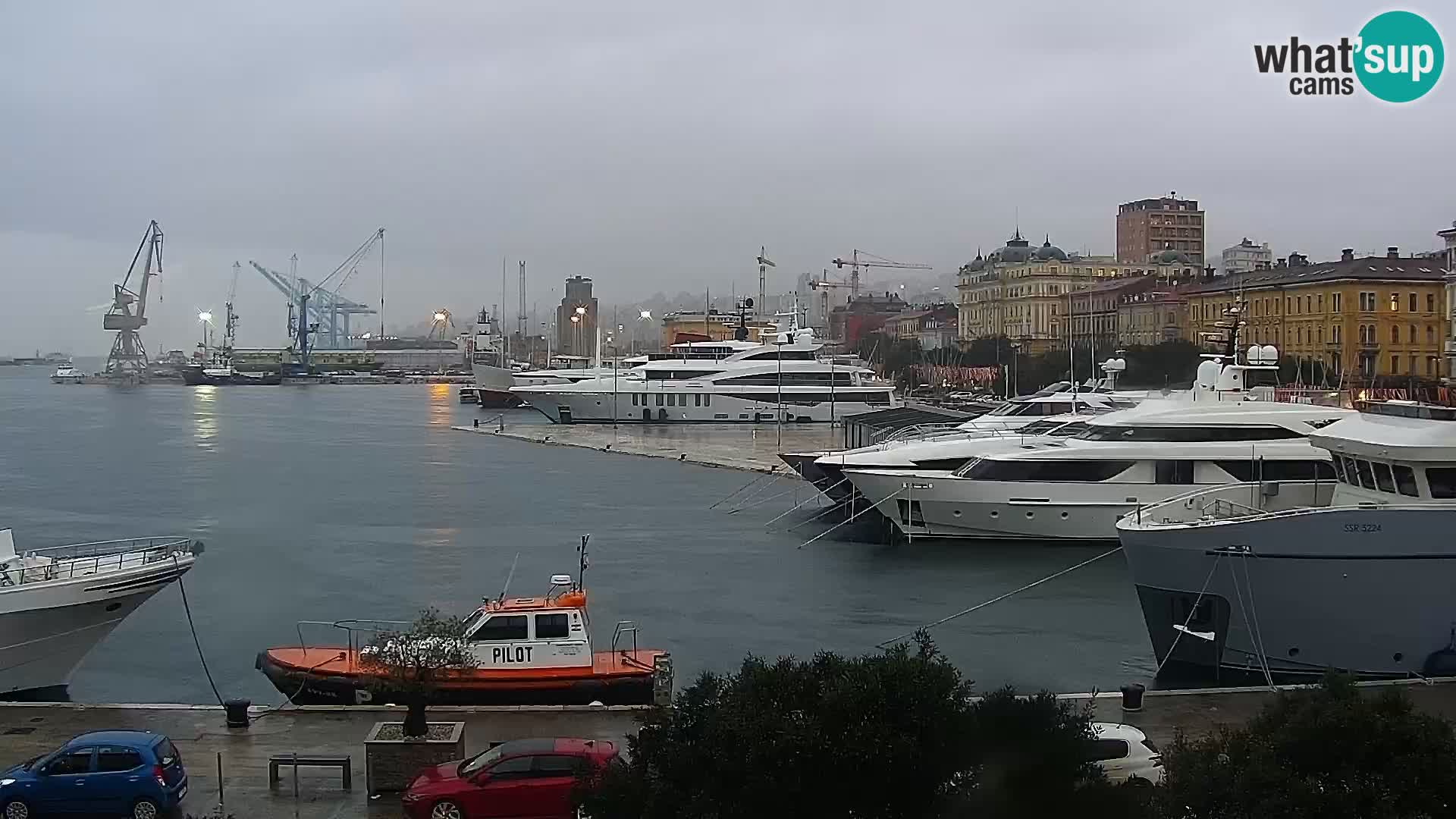 The Riva and Marina in Rijeka – Live Webcam Croatia