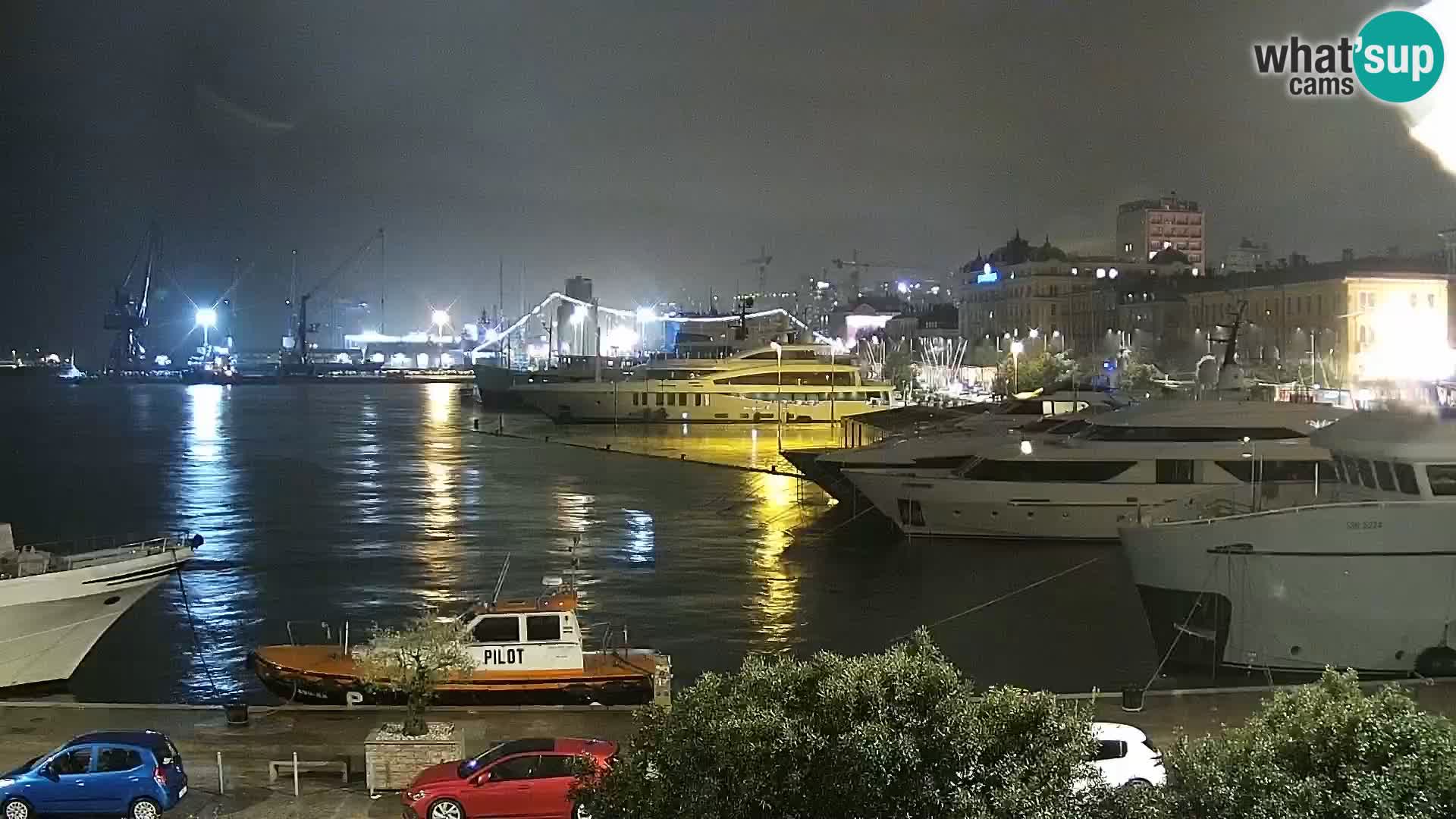 La Riva e la Marina a Rijeka (Fiume) – Live Webcam Croazia