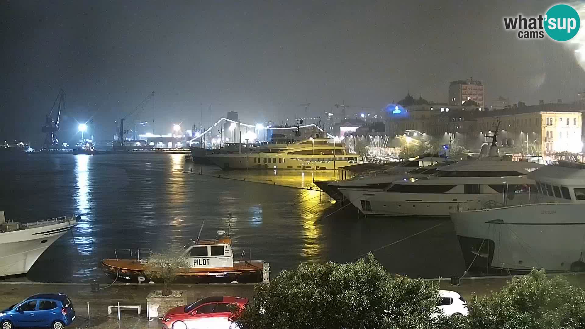 La Riva et Marina à Rijeka – Live Webcam Croatie