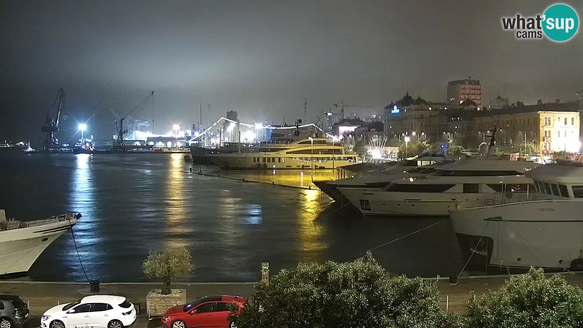 The Riva and Marina in Rijeka  – Live Webcam Croatia