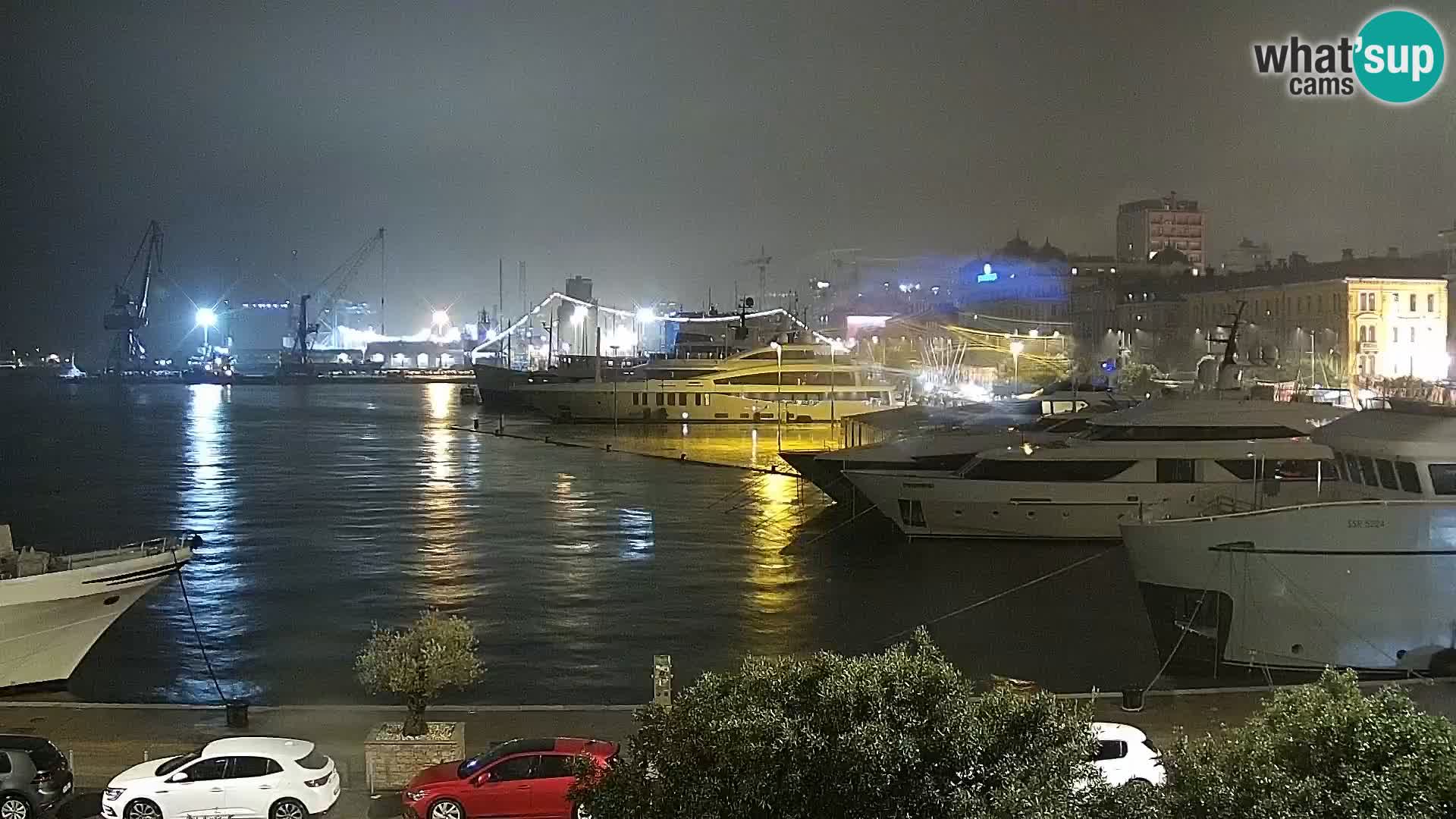 The Riva and Marina in Rijeka  – Live Webcam Croatia