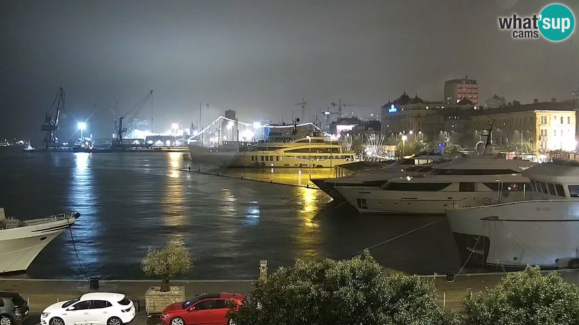 Die Riva und Marina in Rijeka – Live Webcam Kroatien