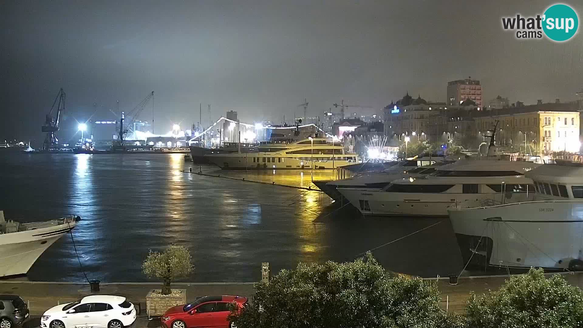 The Riva and Marina in Rijeka  – Live Webcam Croatia