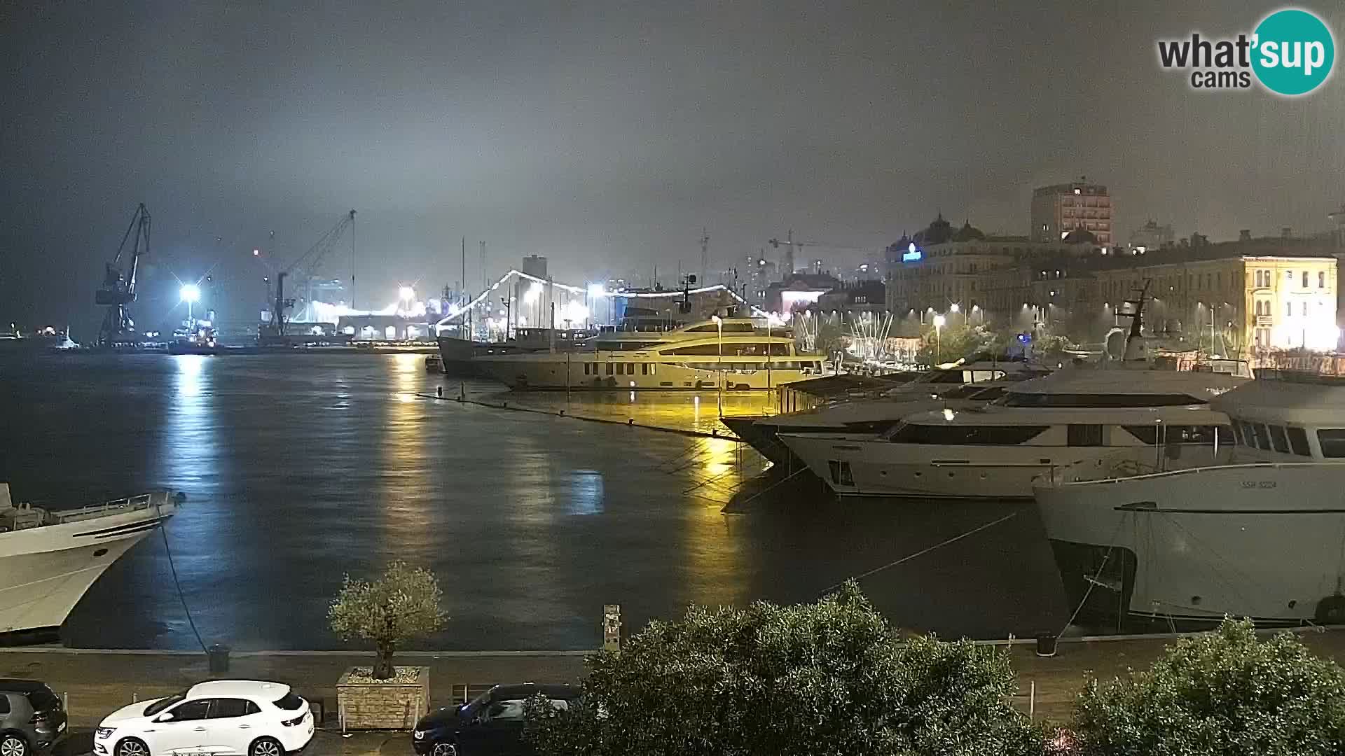 La Riva y Marina en Rijeka – Webcam en vivo Croacia