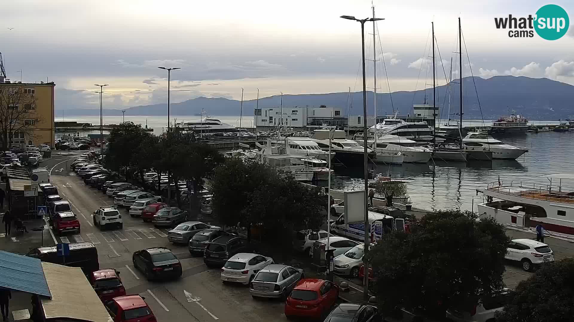 Die Riva und Marina in Rijeka – Live Webcam Kroatien